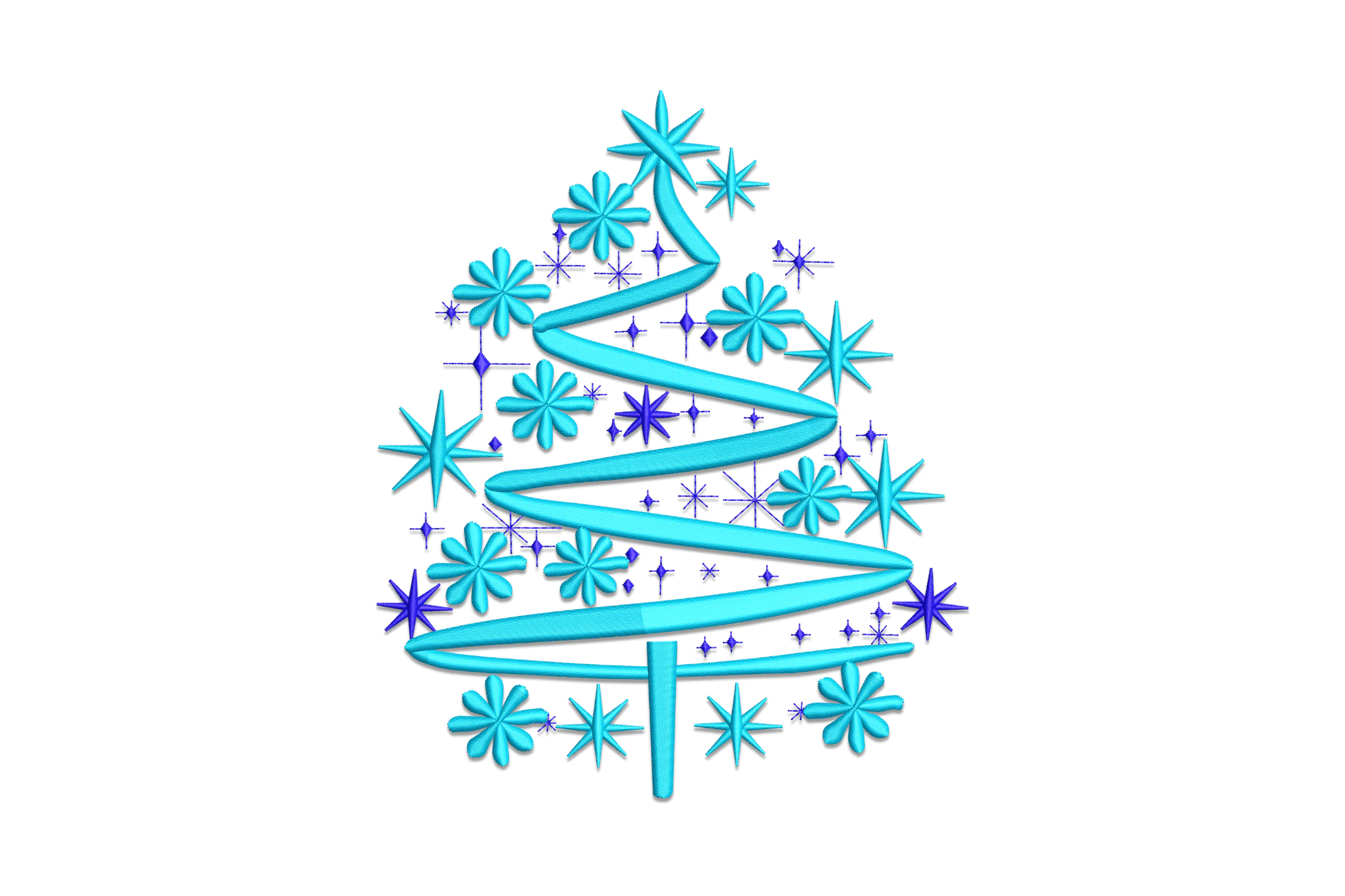 Vintage Christmas Tree Embroidery File