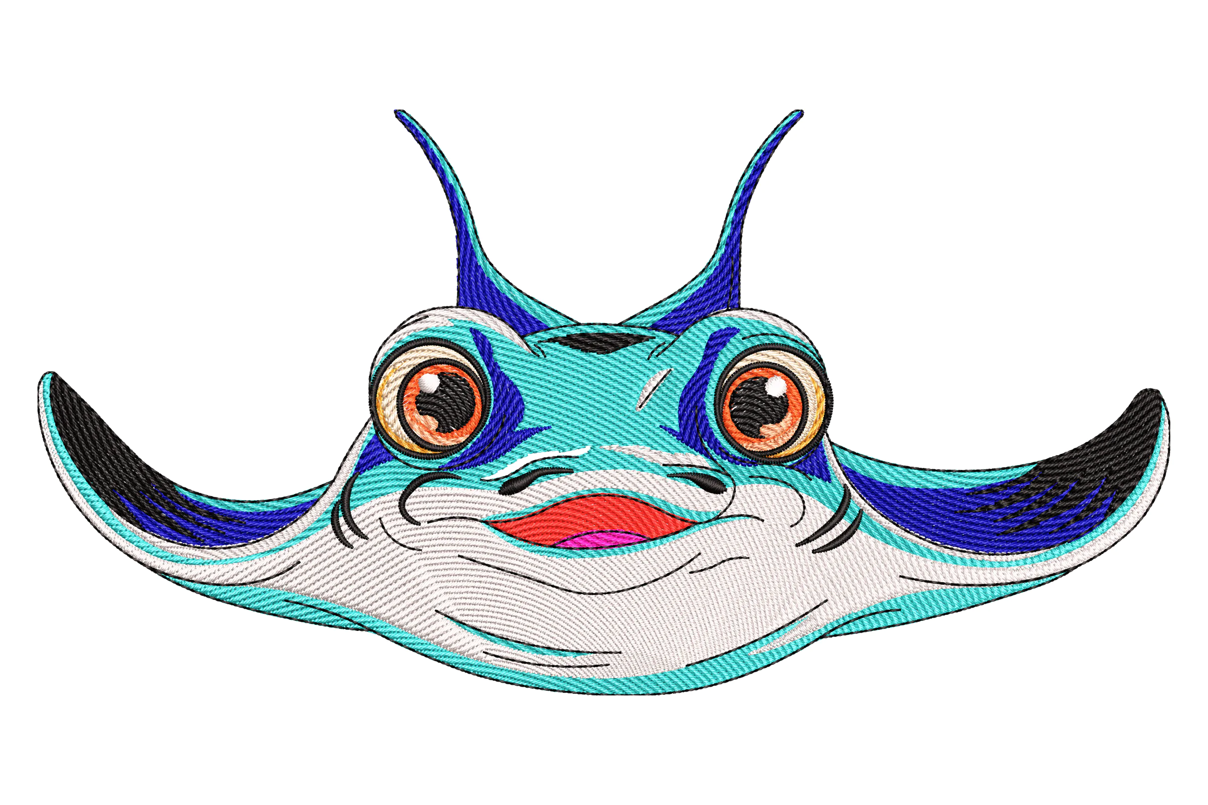 Manta Ray Embroidery Design