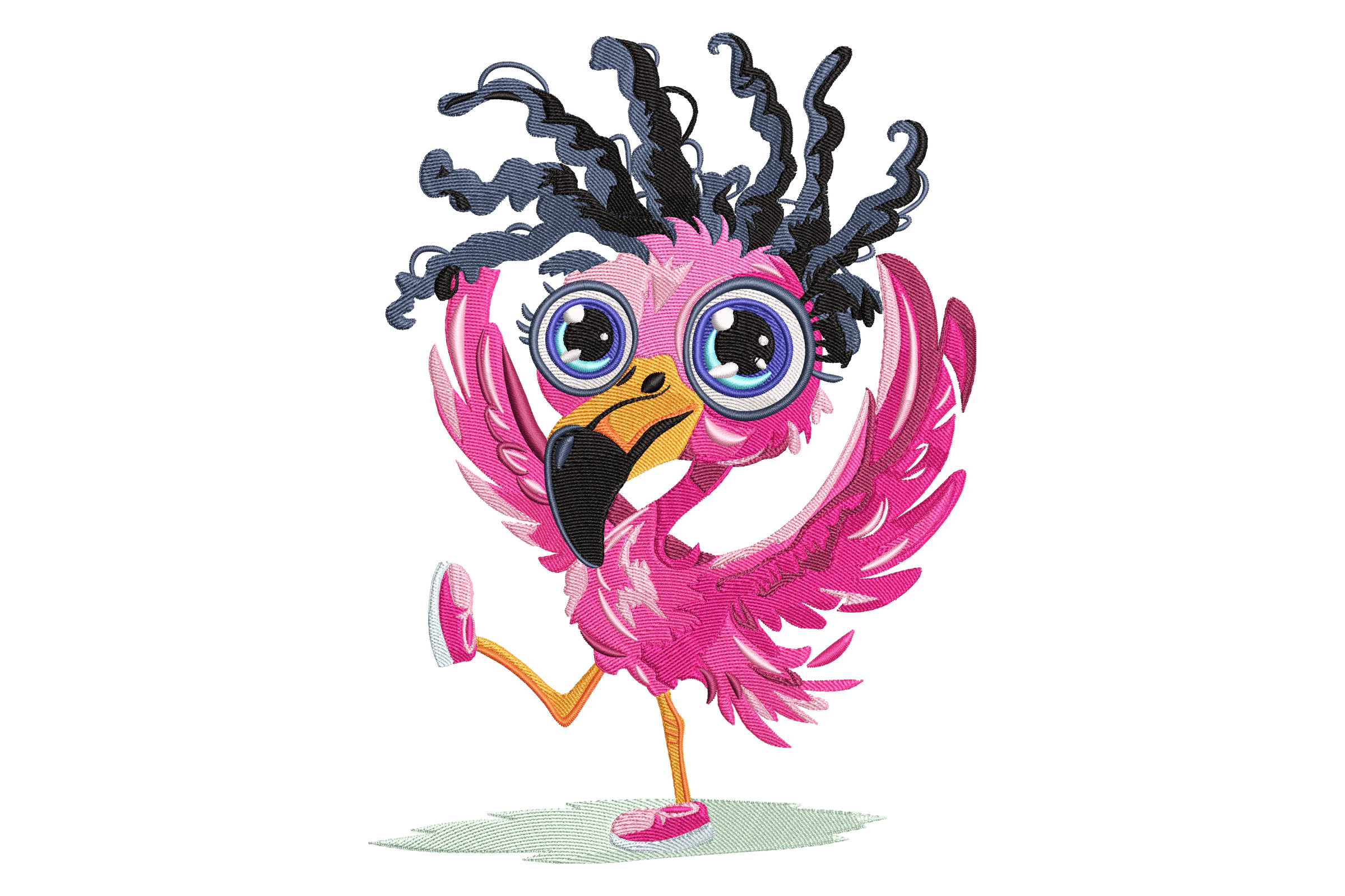 Flamingo Bird Embroidery Design