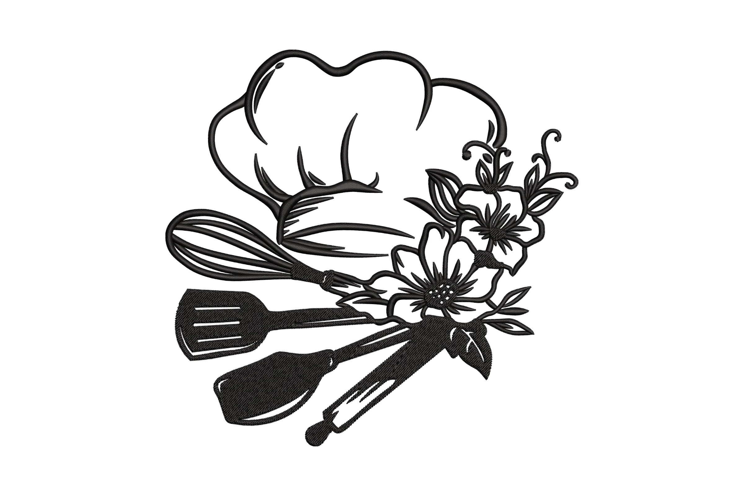 Kitchen Utensils Embroidery Design
