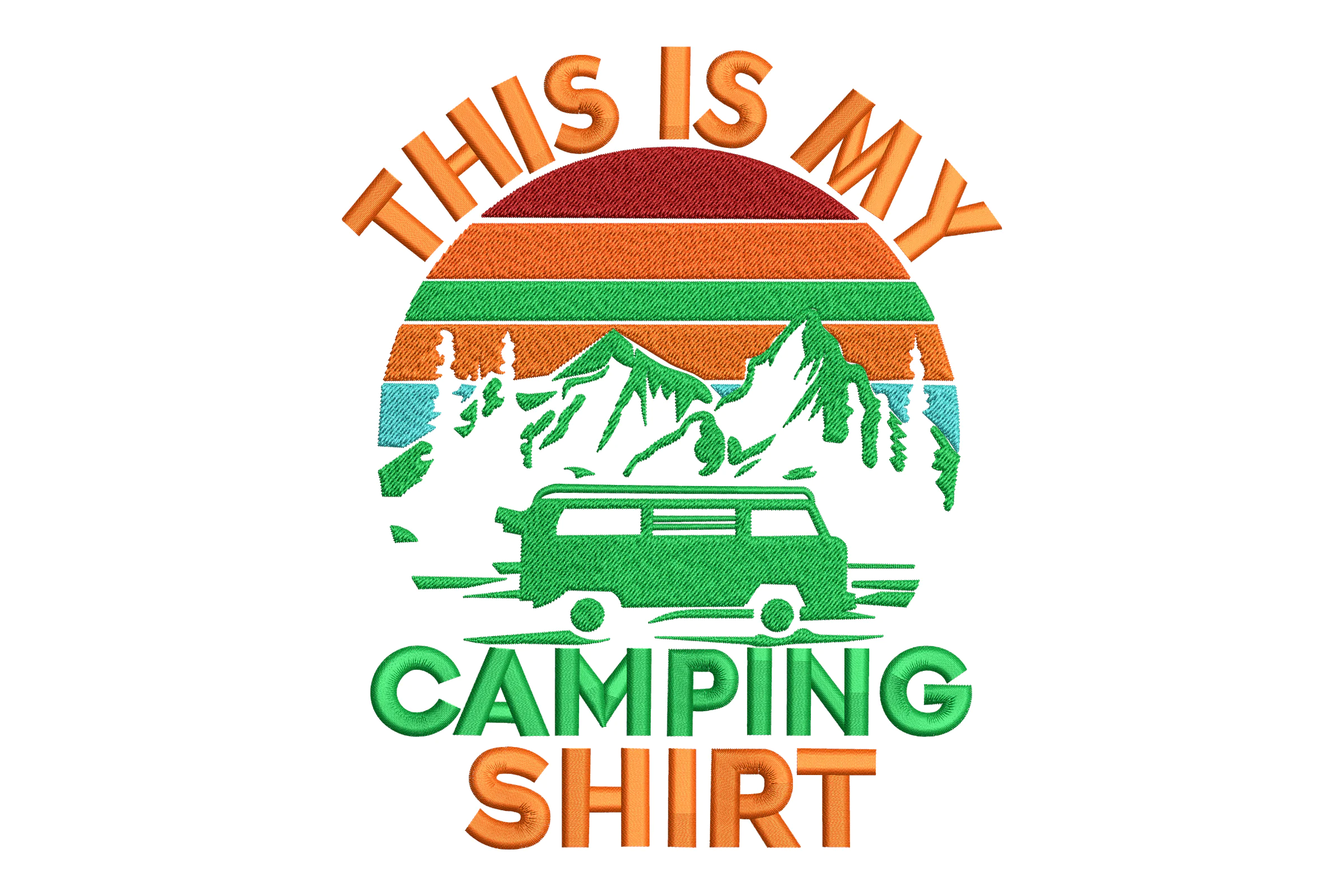 Mountain Minivan-Embroidery Design