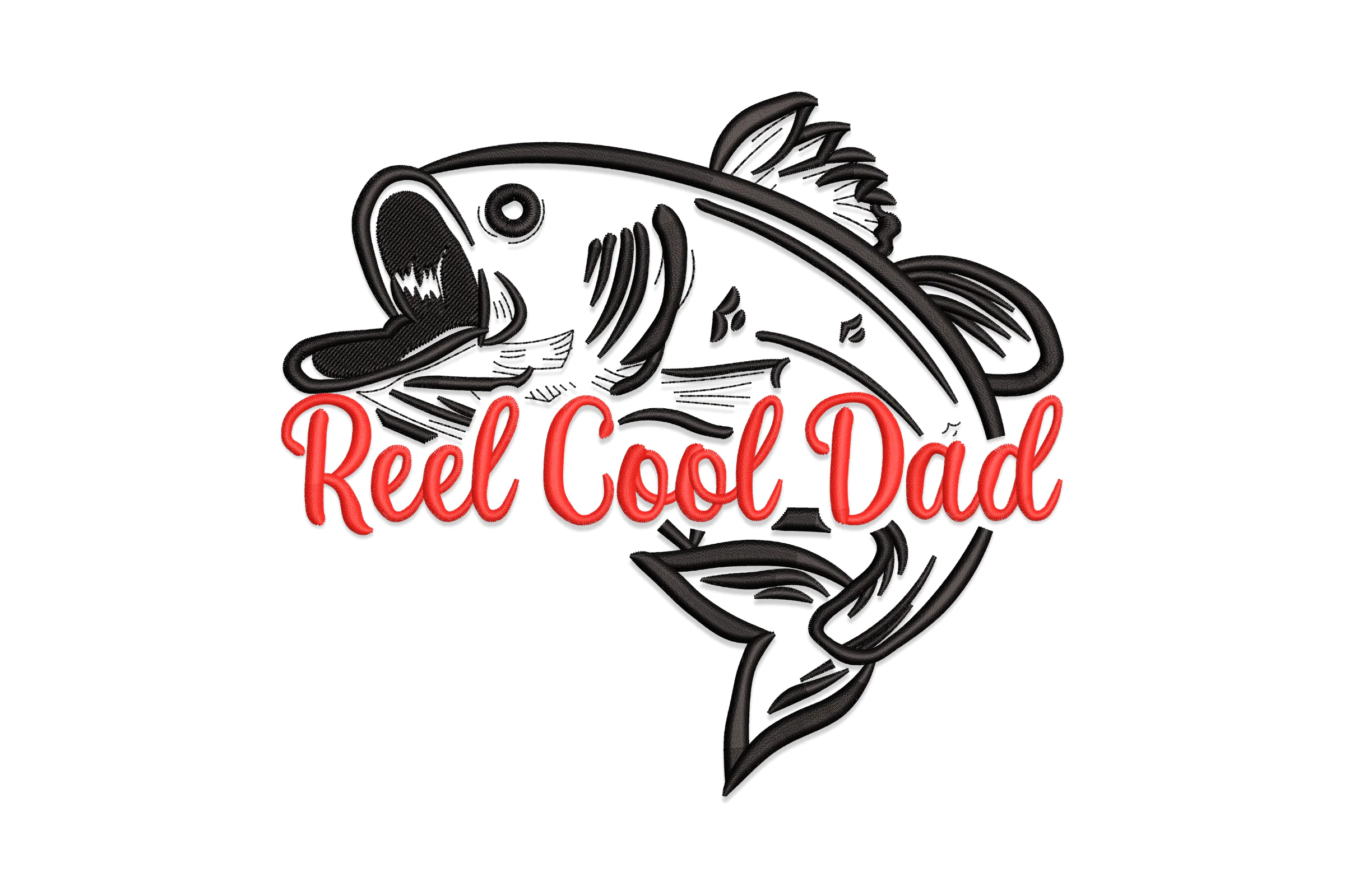 Reel Cool Dad Digital Embroidery Design