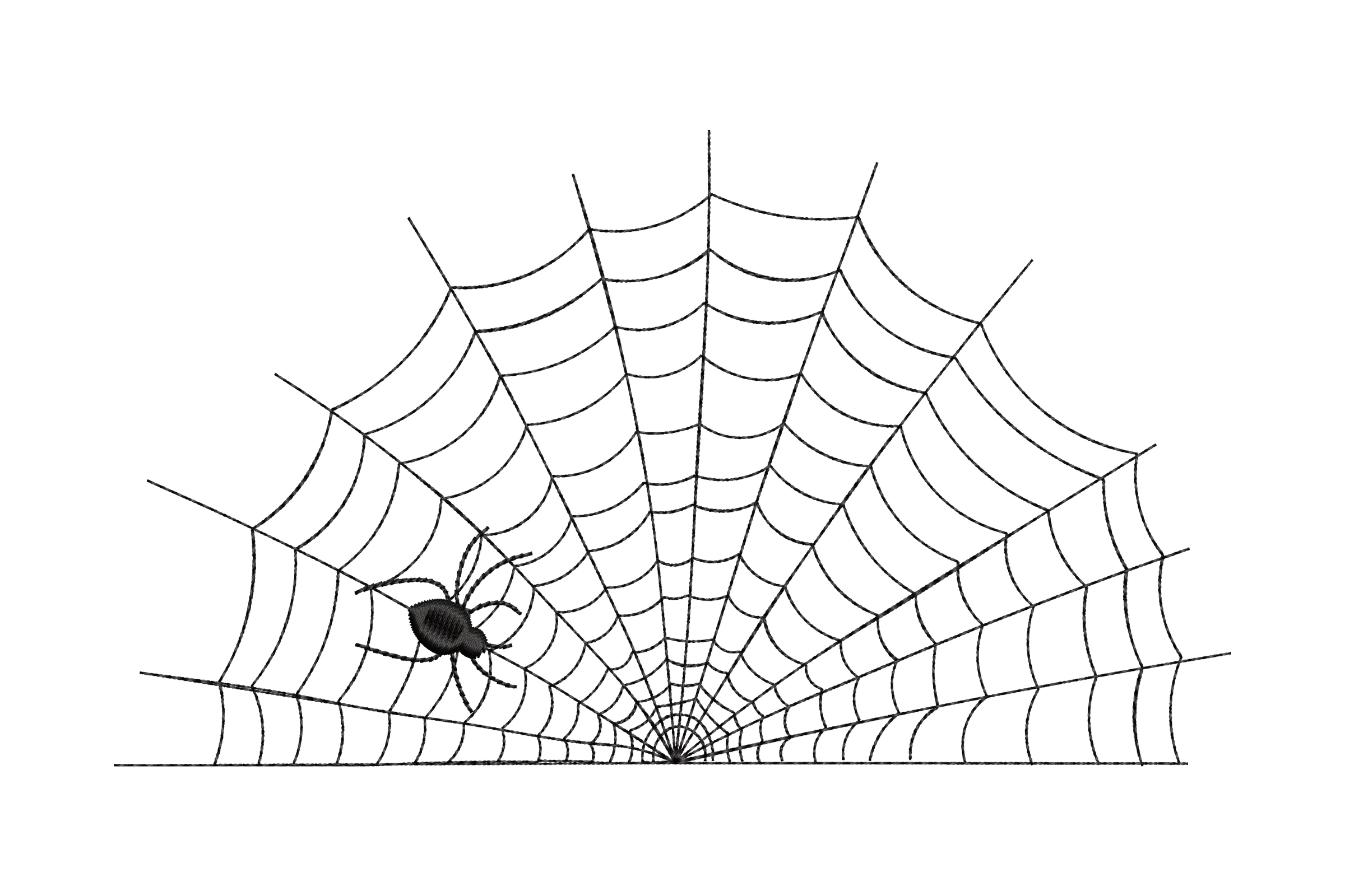 Spider on Web Embroidery File
