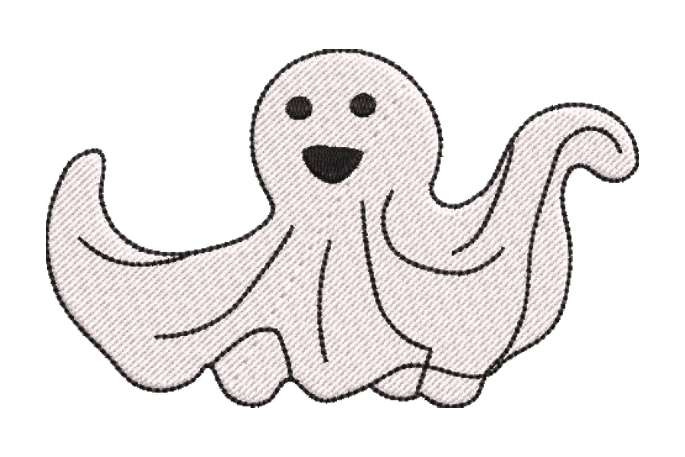 Ghost Doodle Machine Embroidery Design