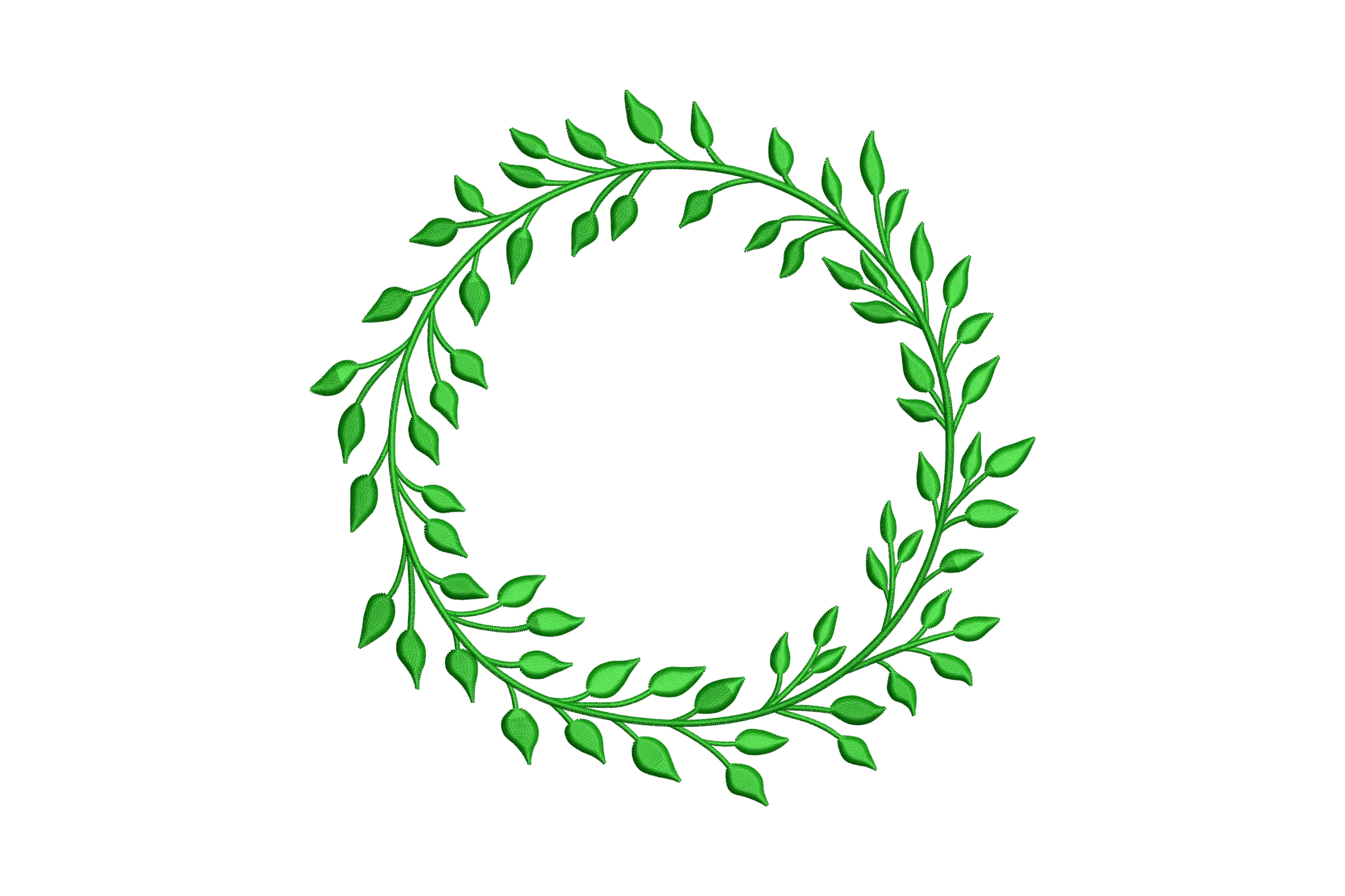 Laurel Frame Embroidery Pattern Design