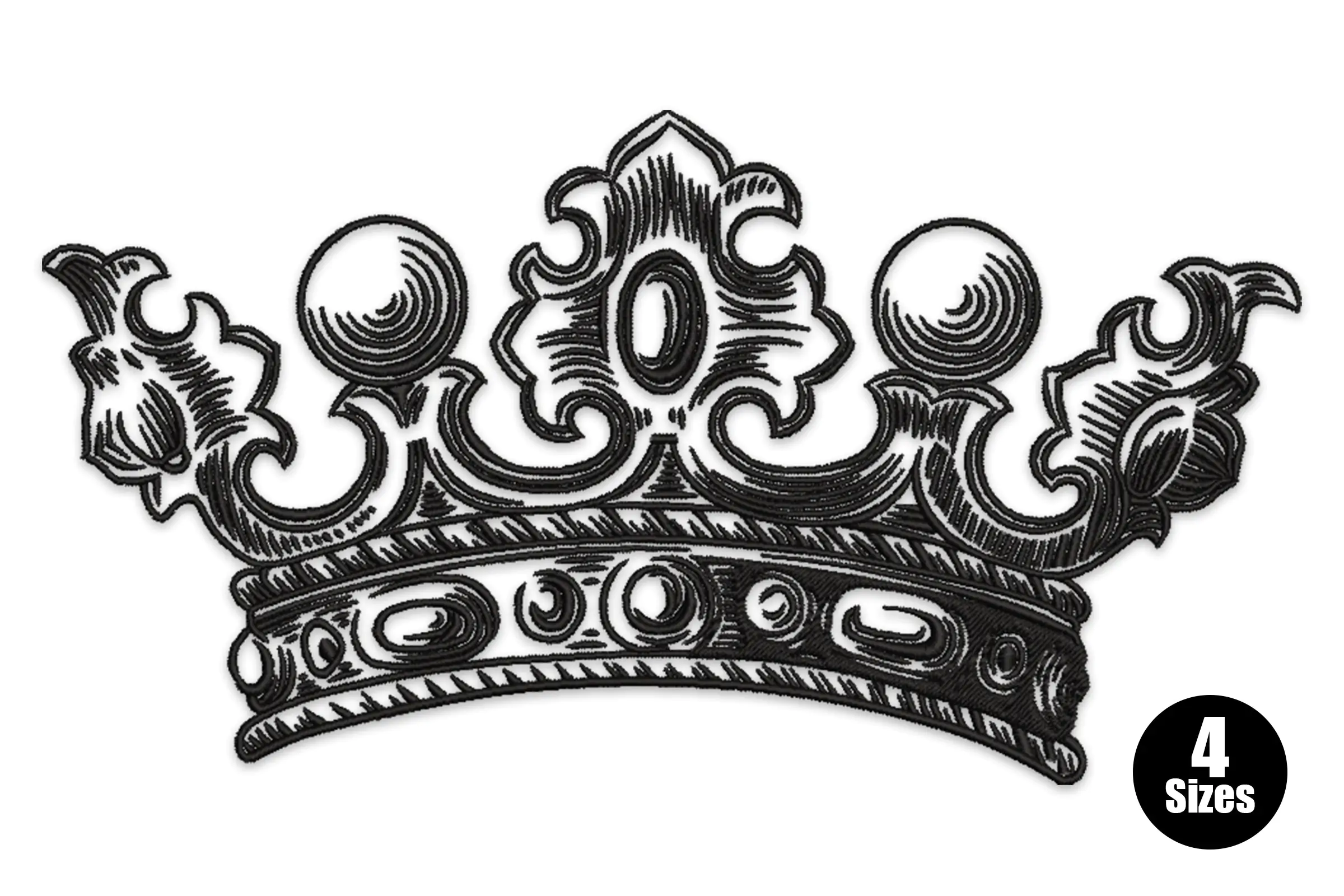 Royal Crown Machine  Embroidery Design
