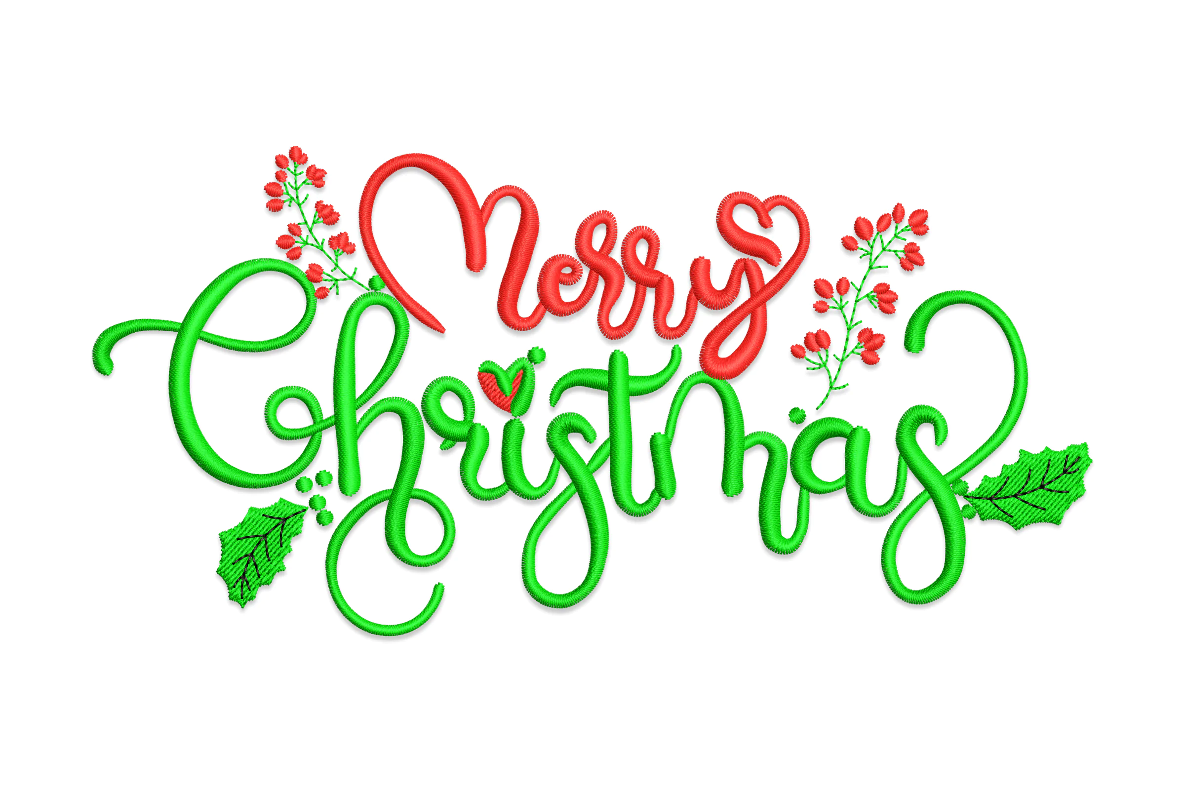 Merry Christmas Digital Embroidery Design