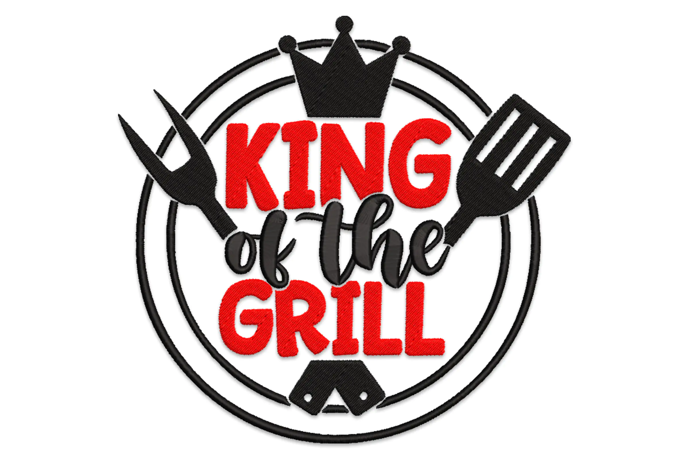 King of the Grill Embroidery Design