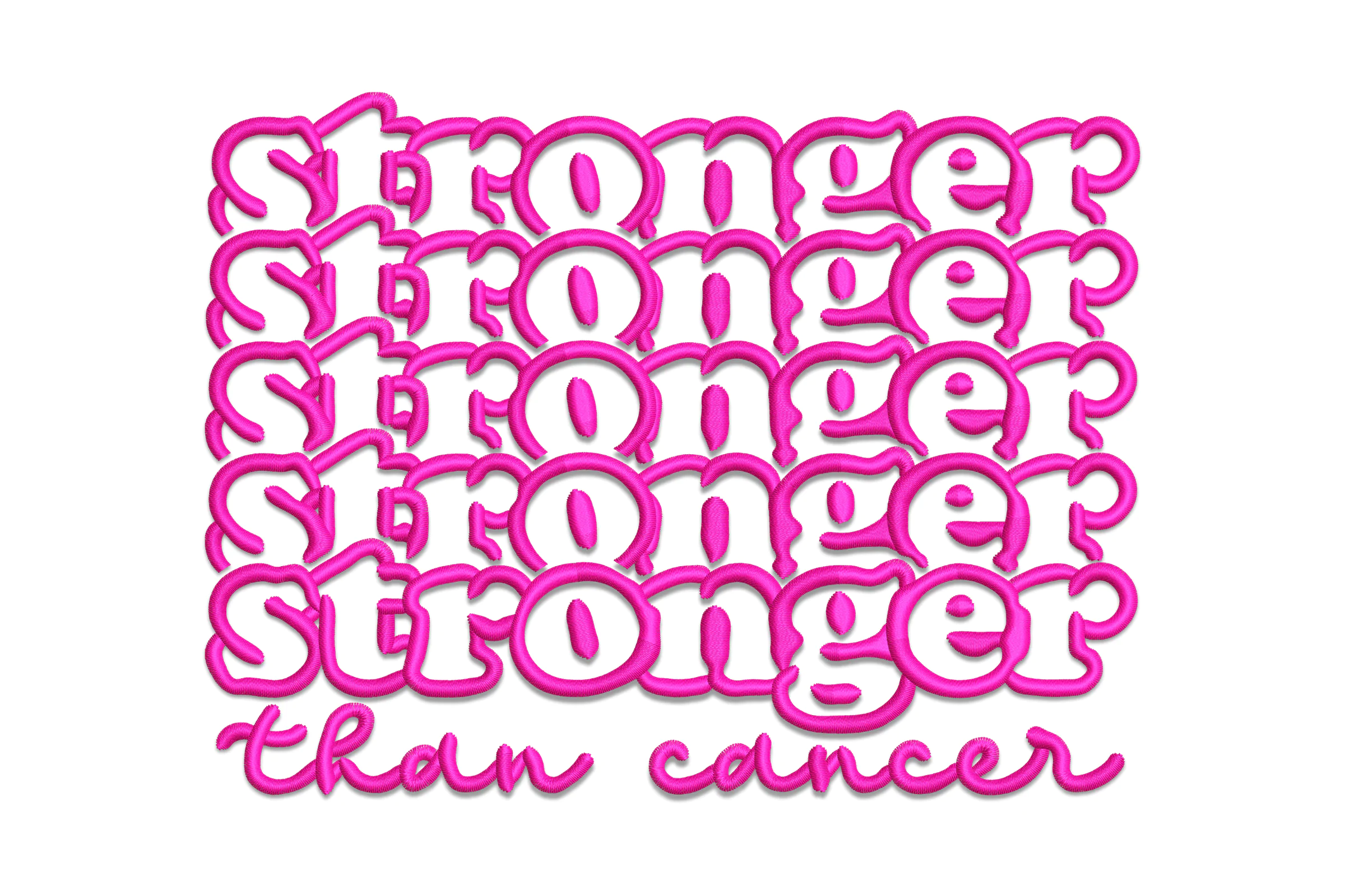 Stronger Than Cancer Machine Embroidery Design
