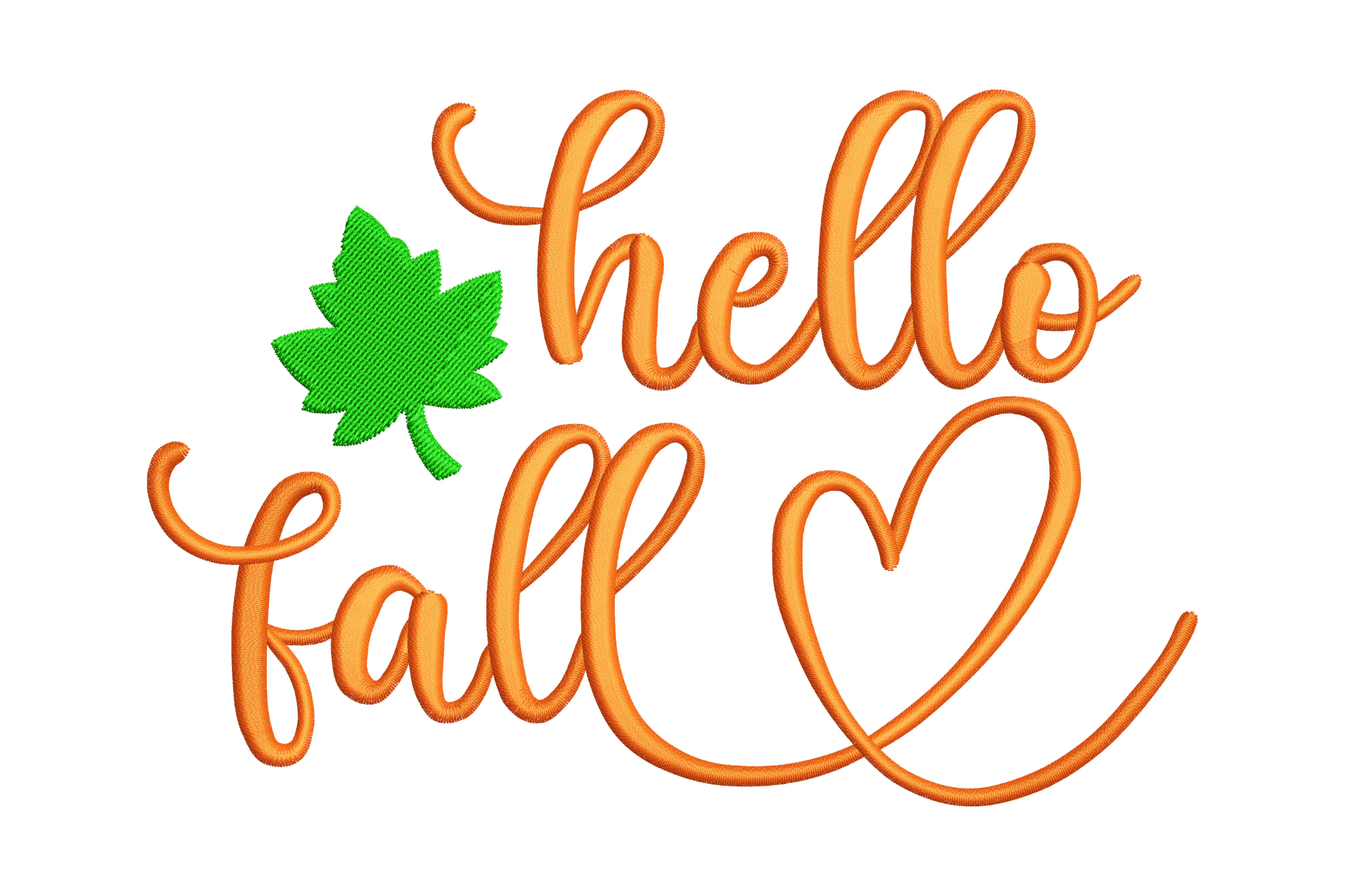 Hello Fall Embroidery Design File
