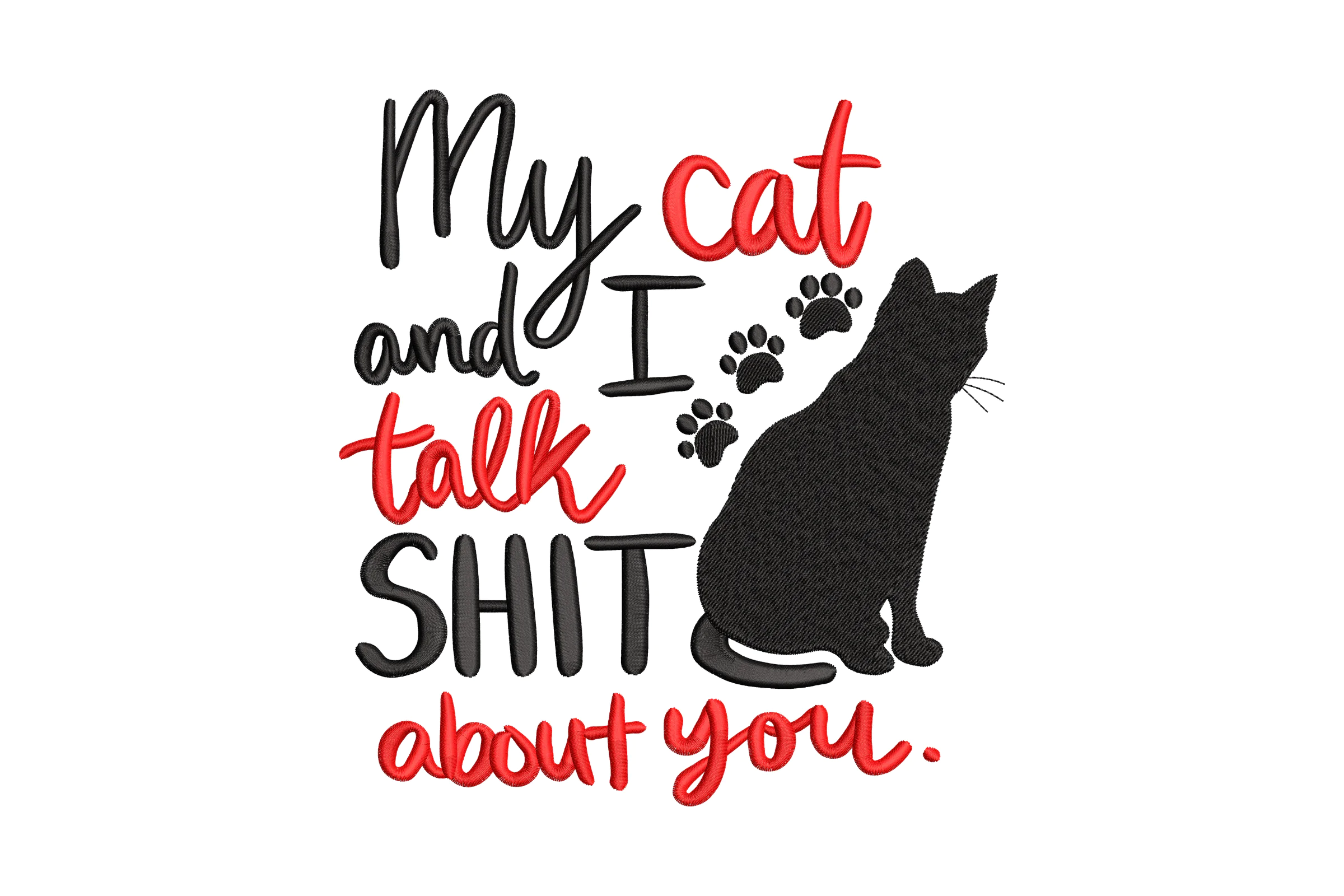 Cat Machine  Embroidery Design