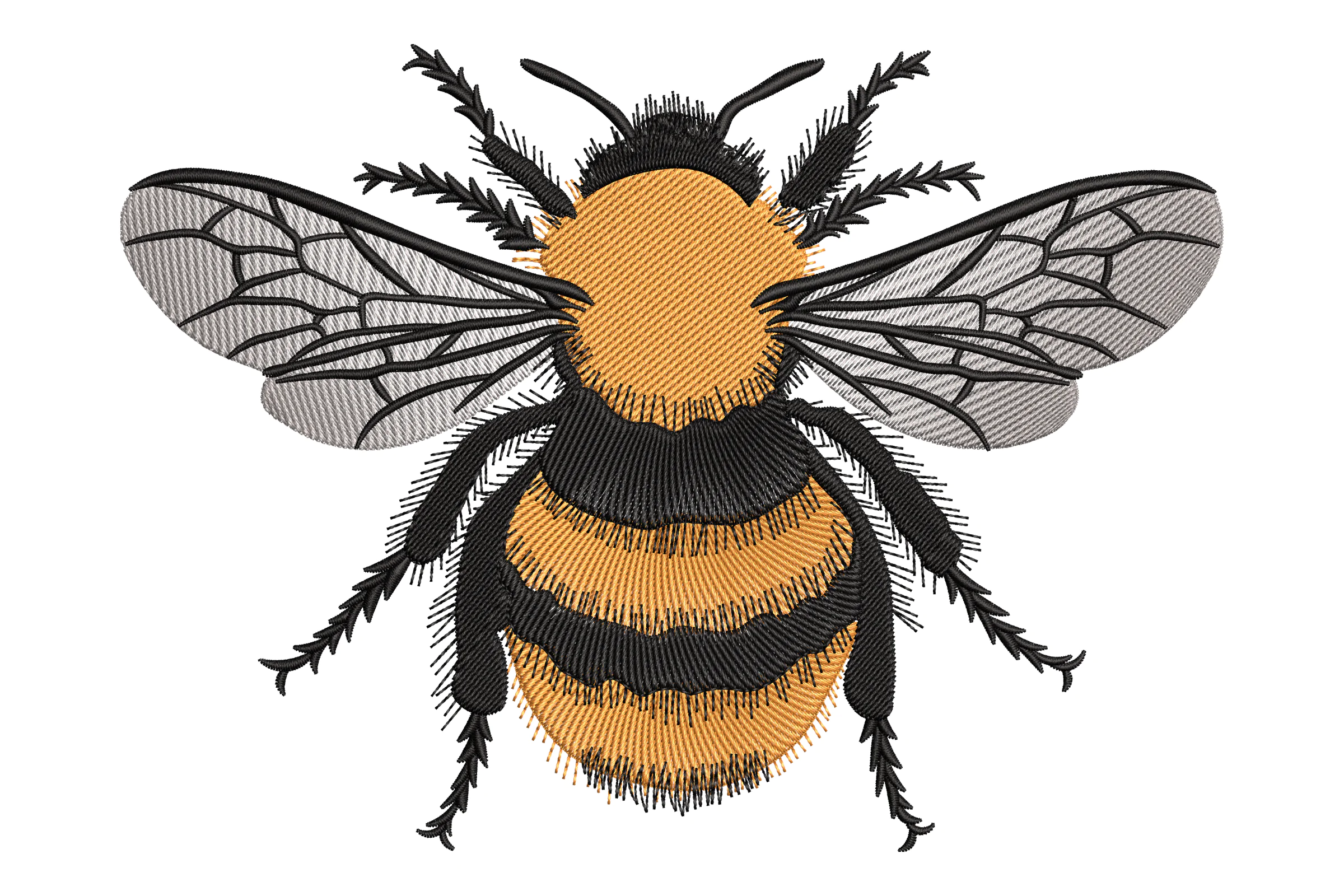 Bumblebee Embroidery Design