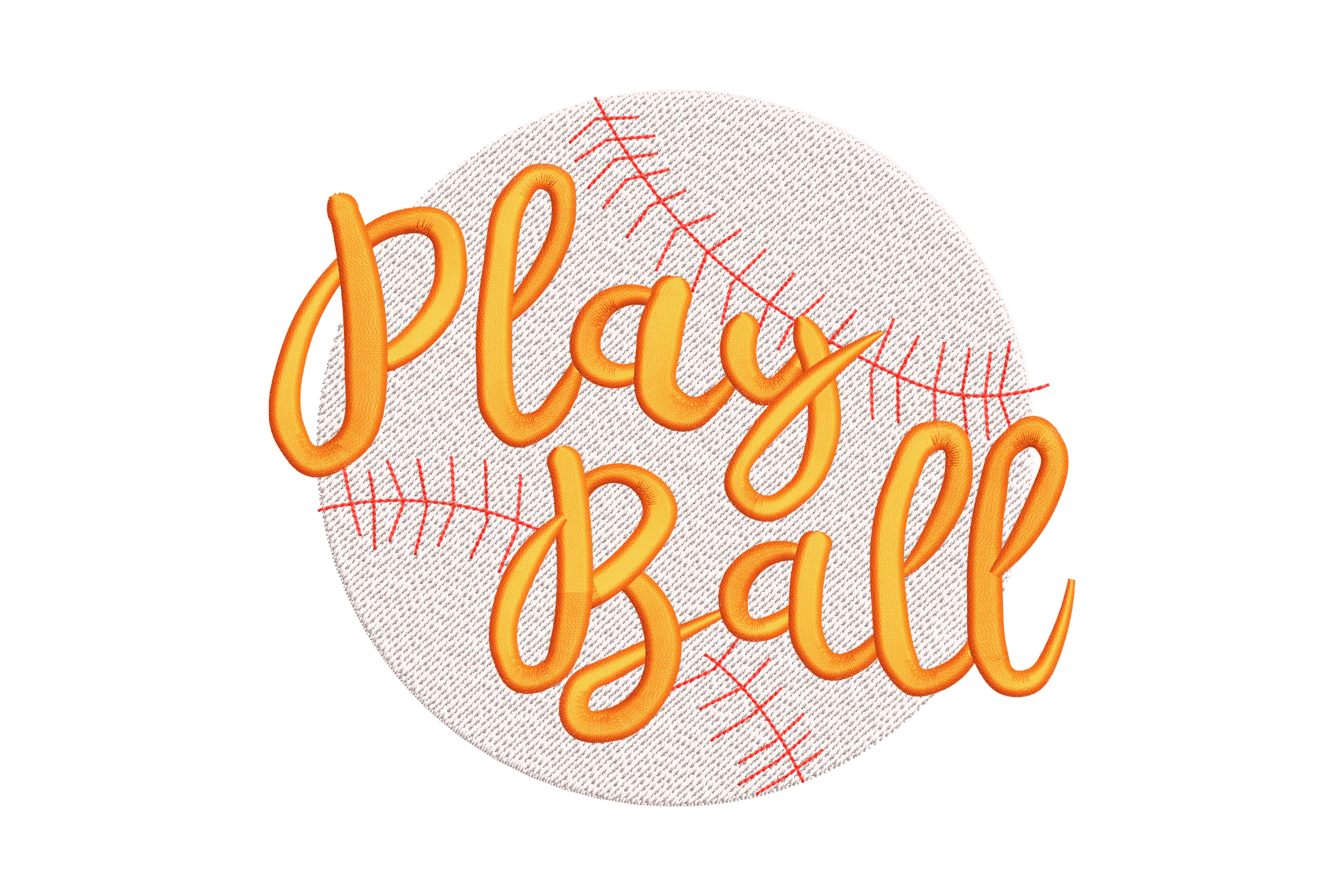 Play Ball Baseball Embroidery Design