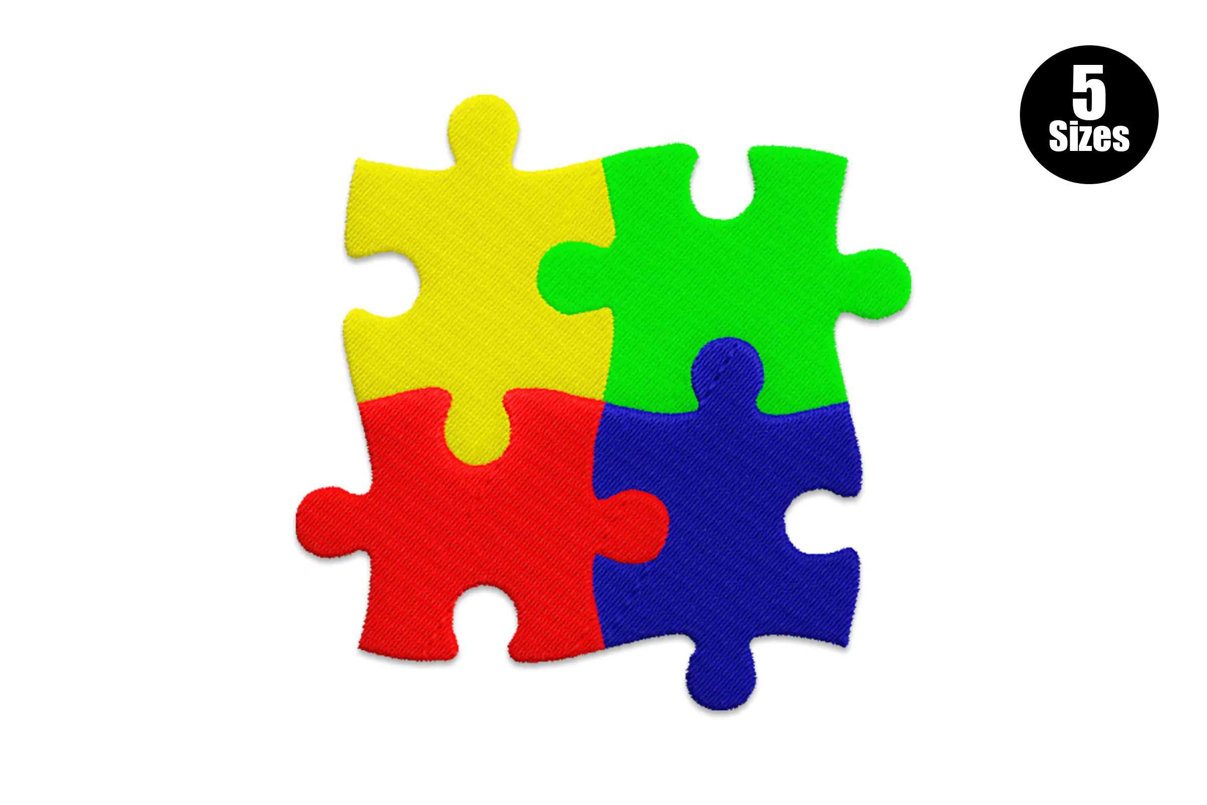 Puzzle Pieces Embroidery Design