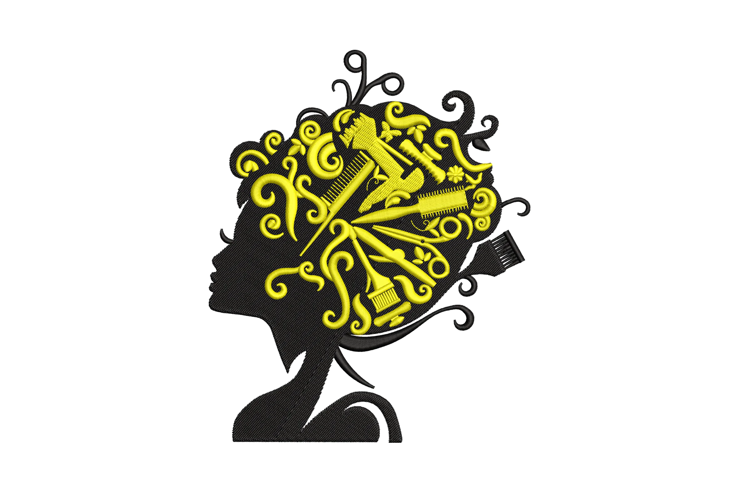 Barber Embroidery Design