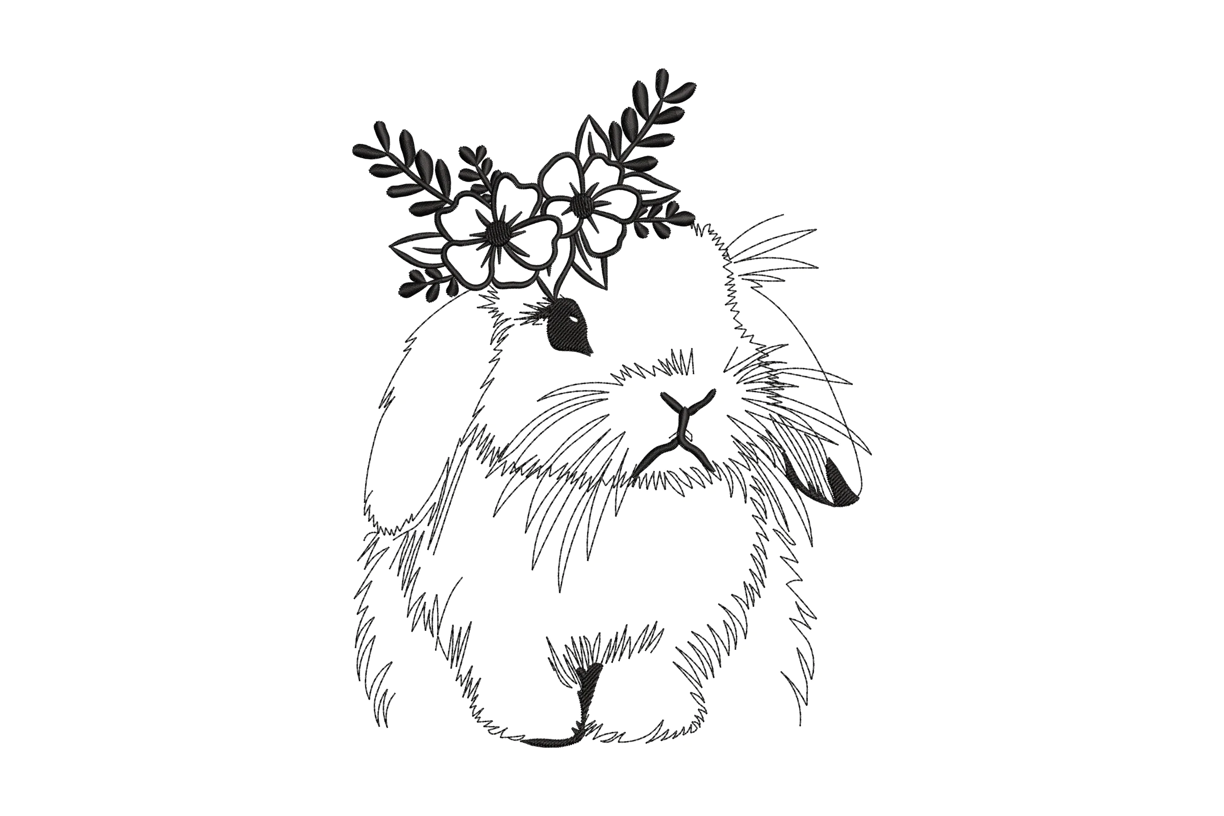 Cute Bunny Embroidery Design