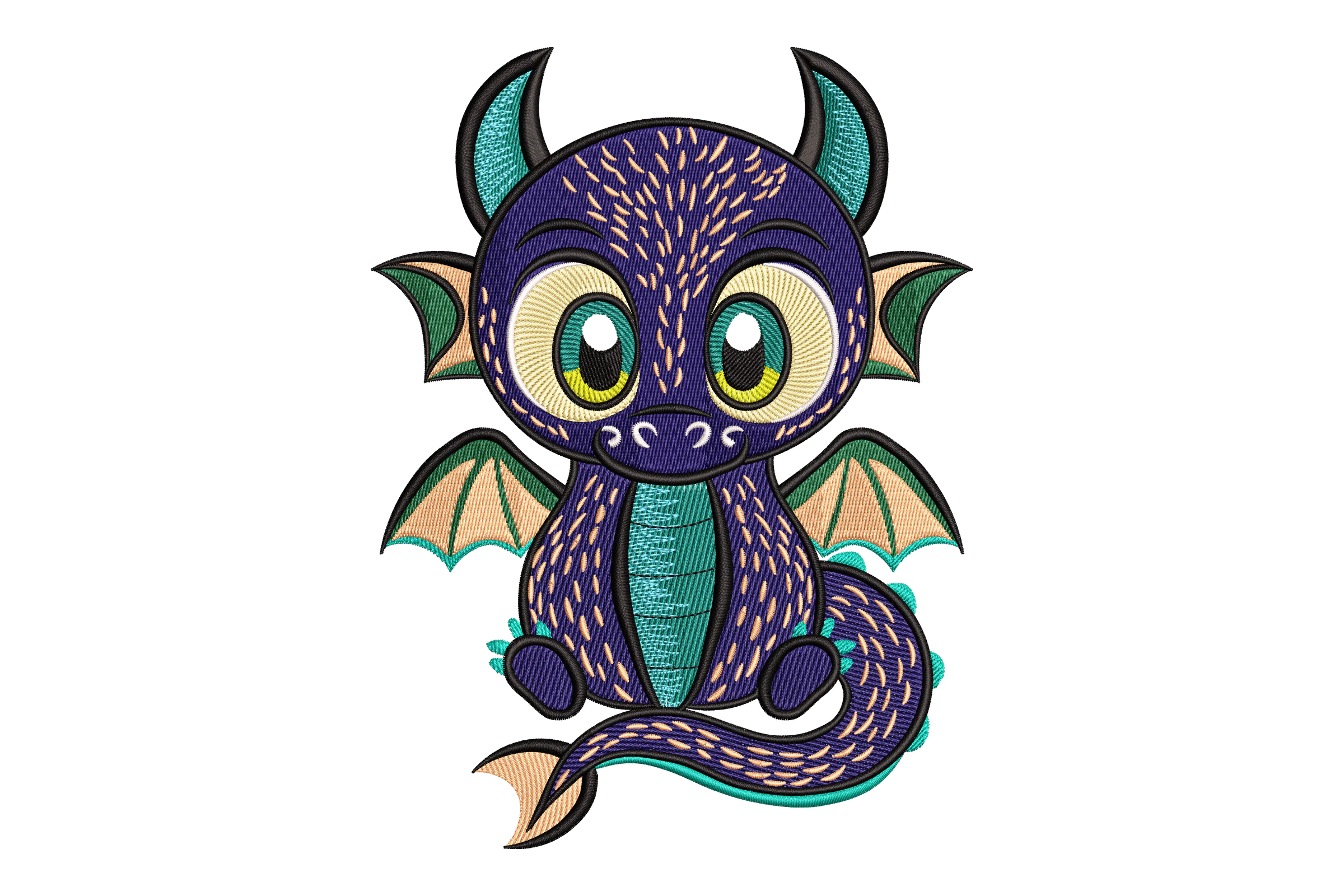 Cute Baby Dragon Digital Embroidery File