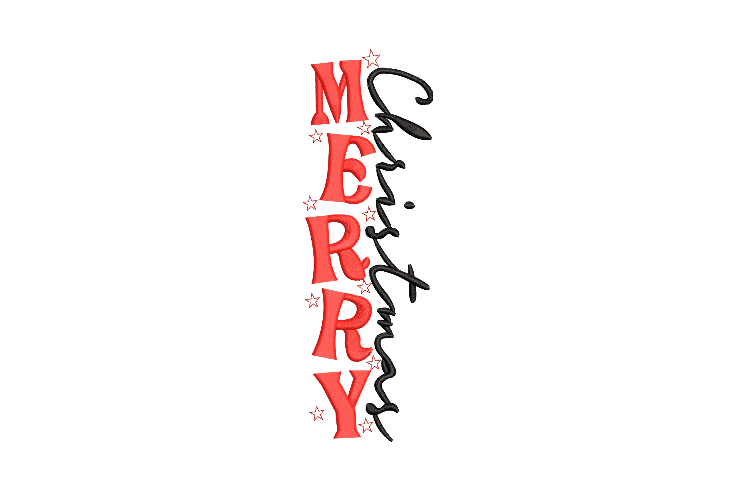 Merry Christmas Machine Embroidery