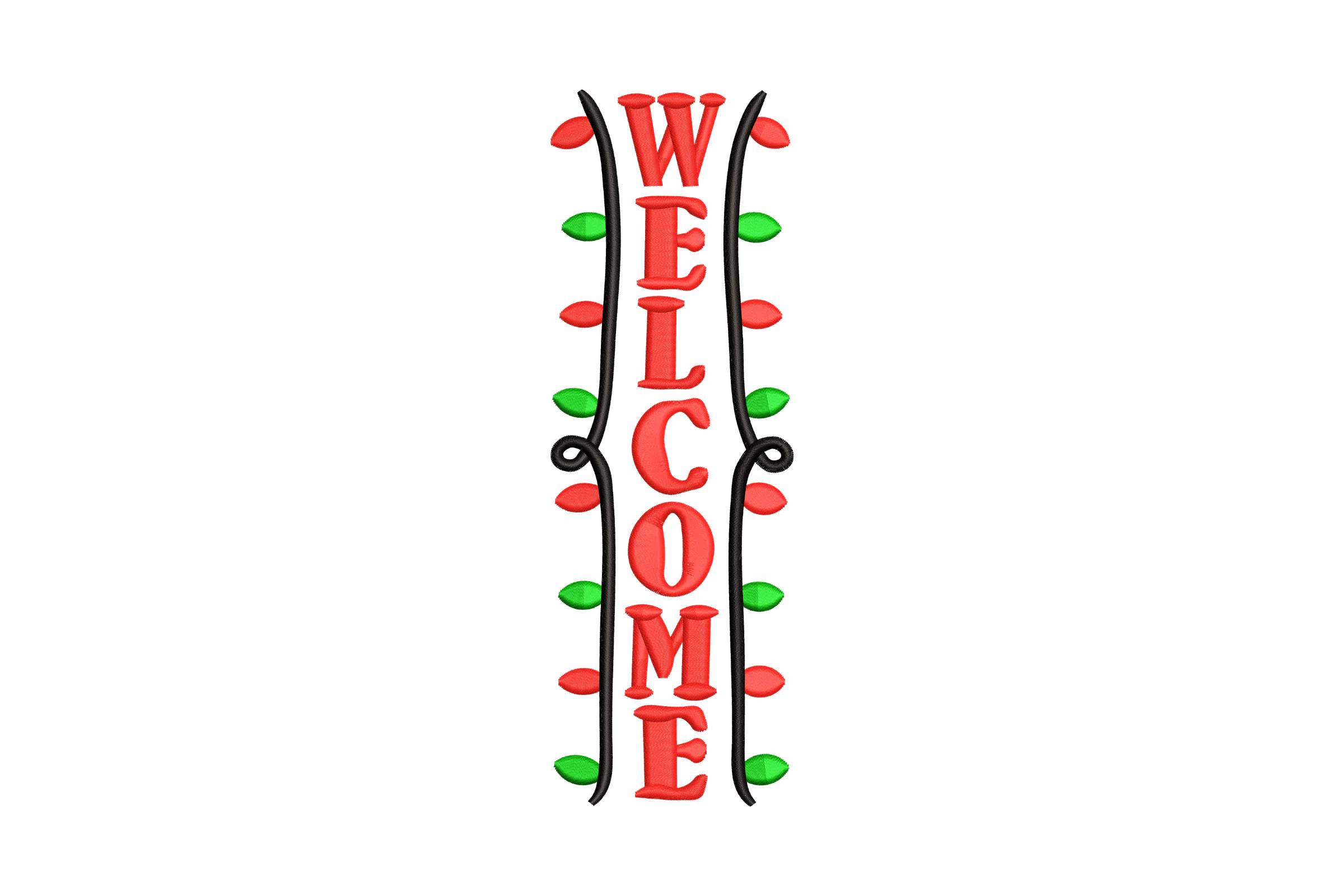Welcome Christmas Embroidery Design