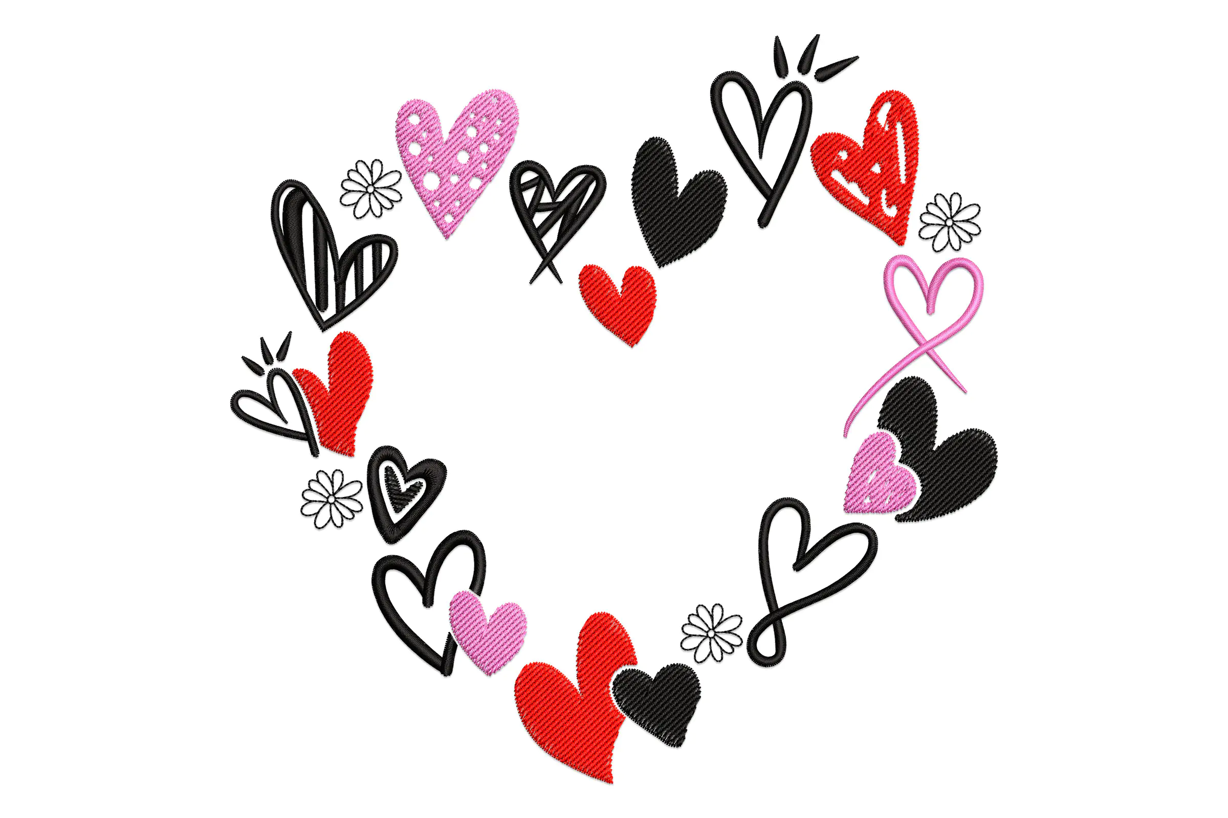 Heart Machine  Embroidery Design