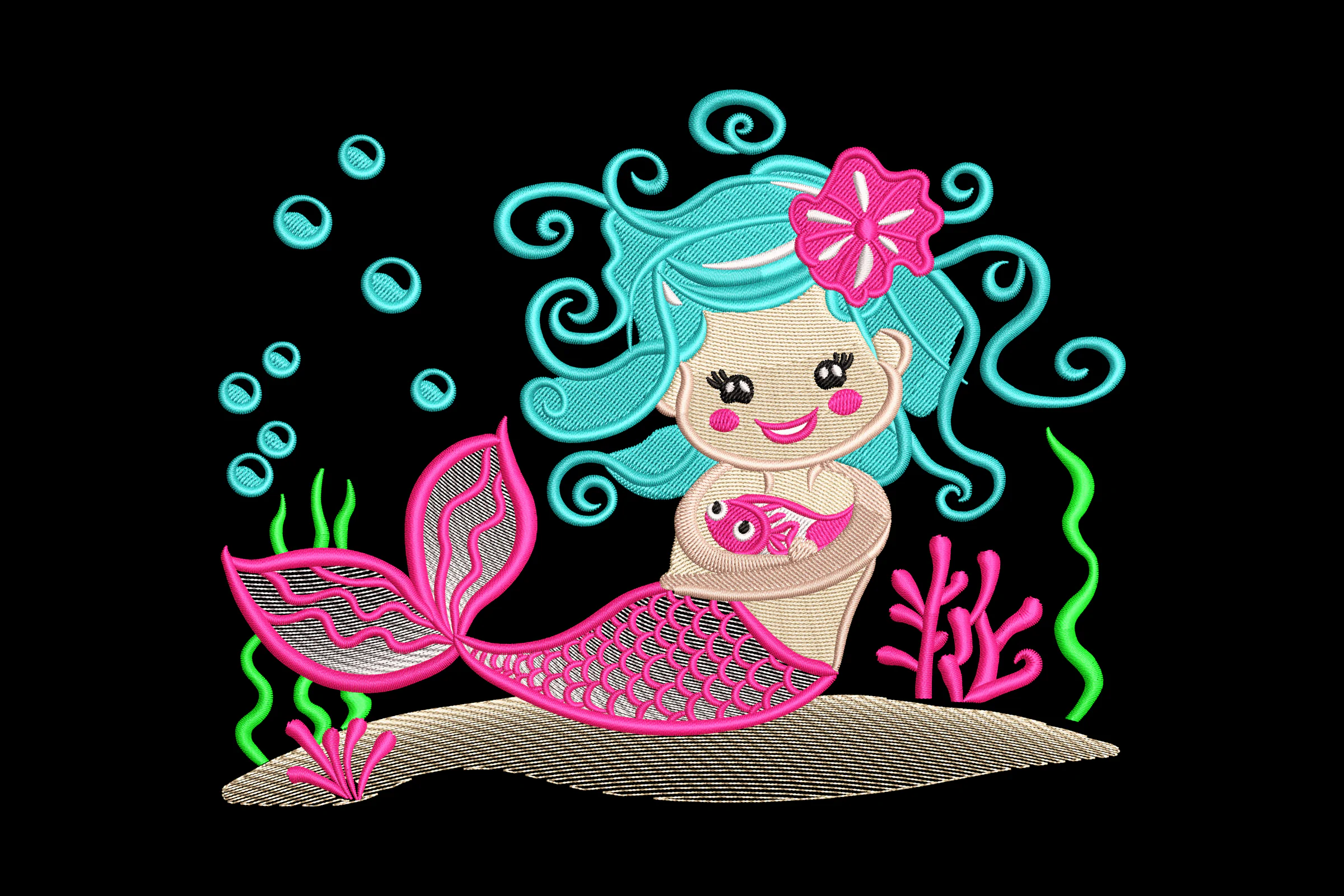 Mermaid Embroidery Designs