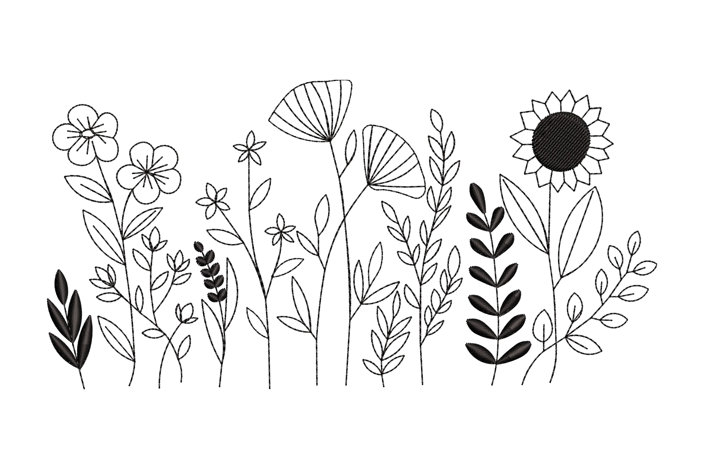 Flowers Machine Embroidery