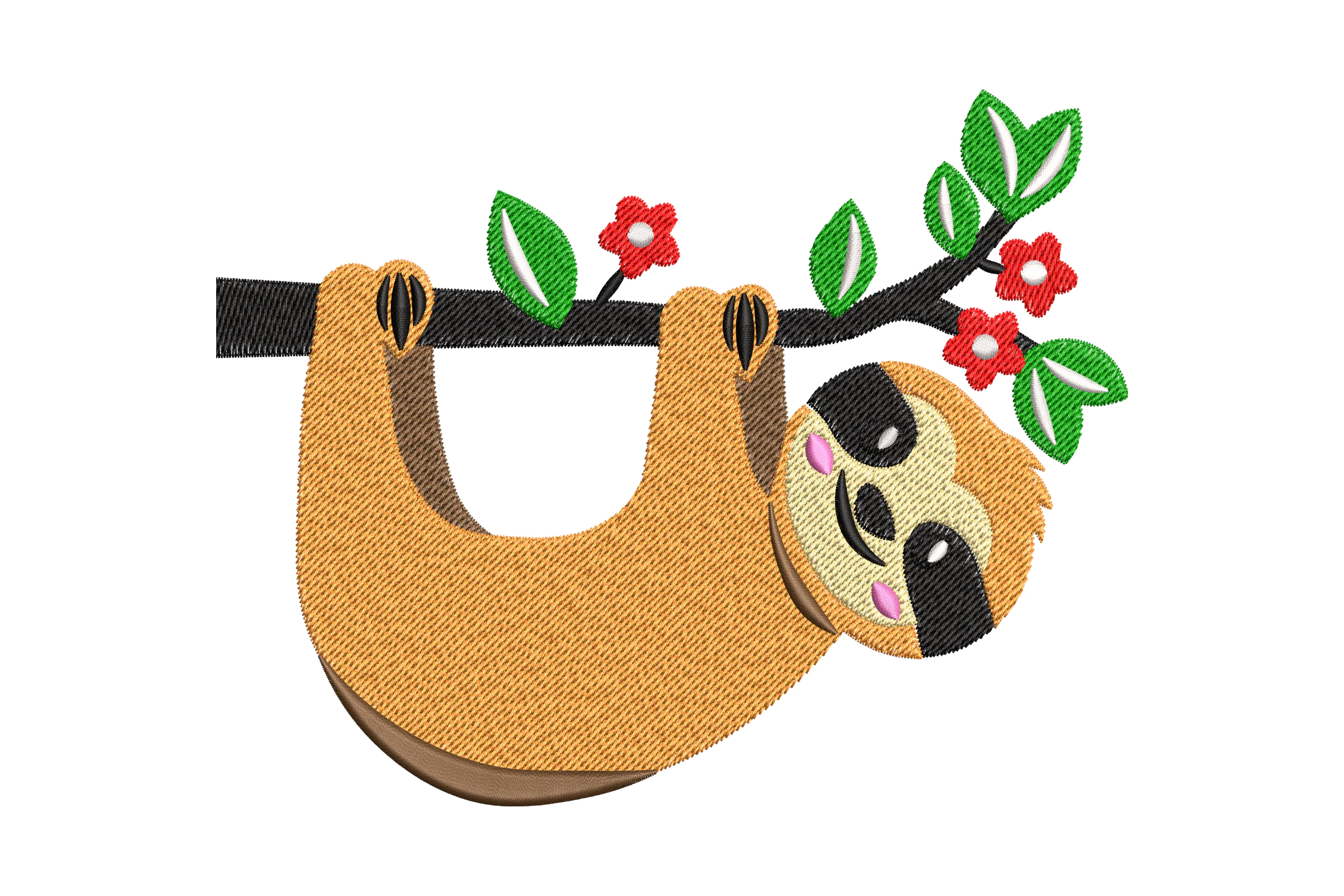 Sloth Embroidery File