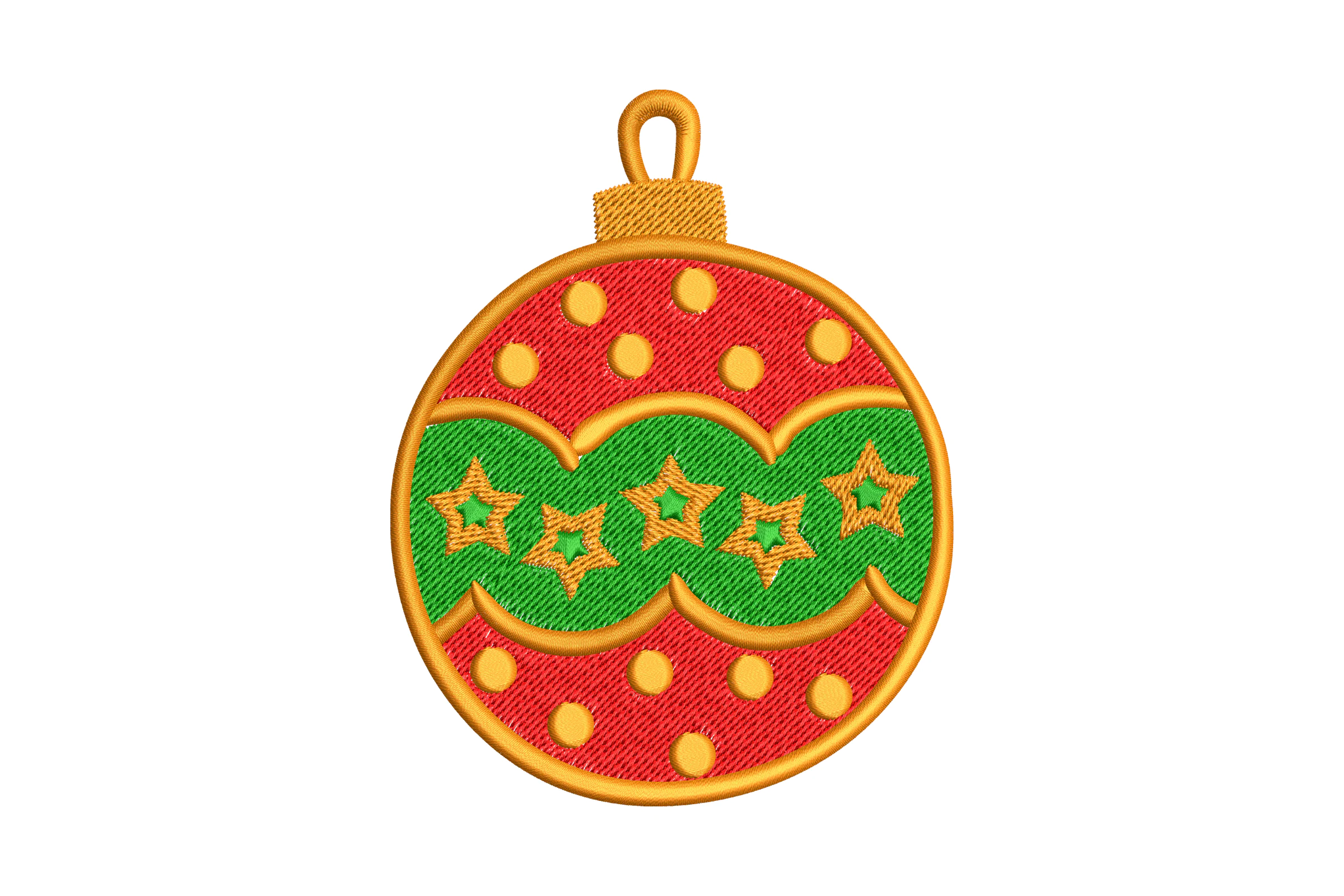 Christmas Ornament  Ball Embroidery Design