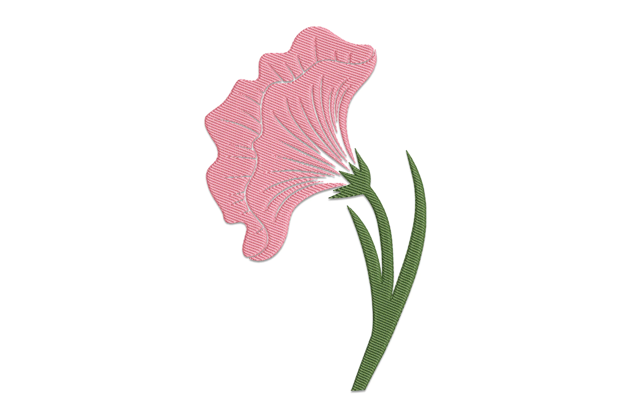 Pink Floral Embroidery Design