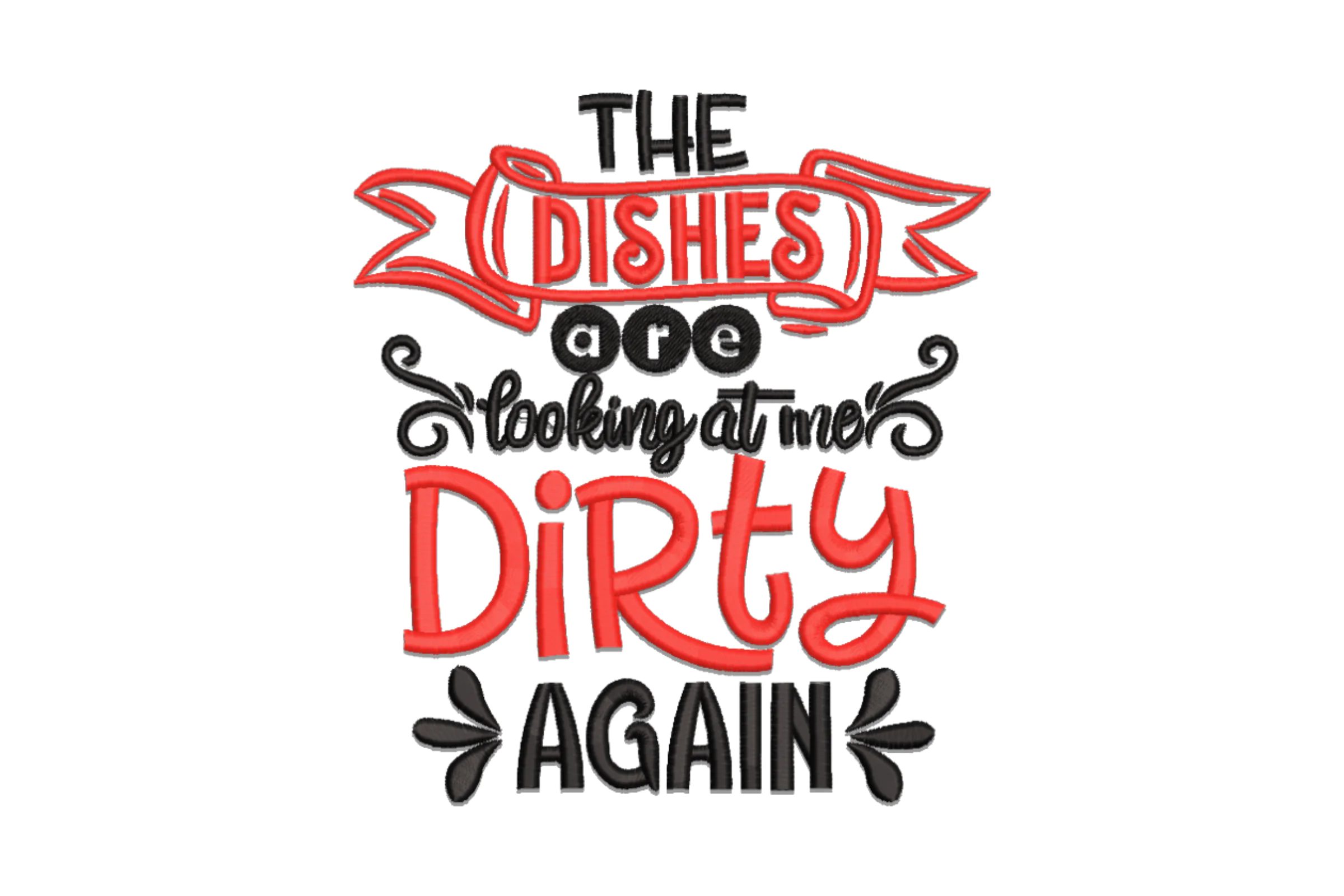 Kitchen Quote Machine  Embroidery Design