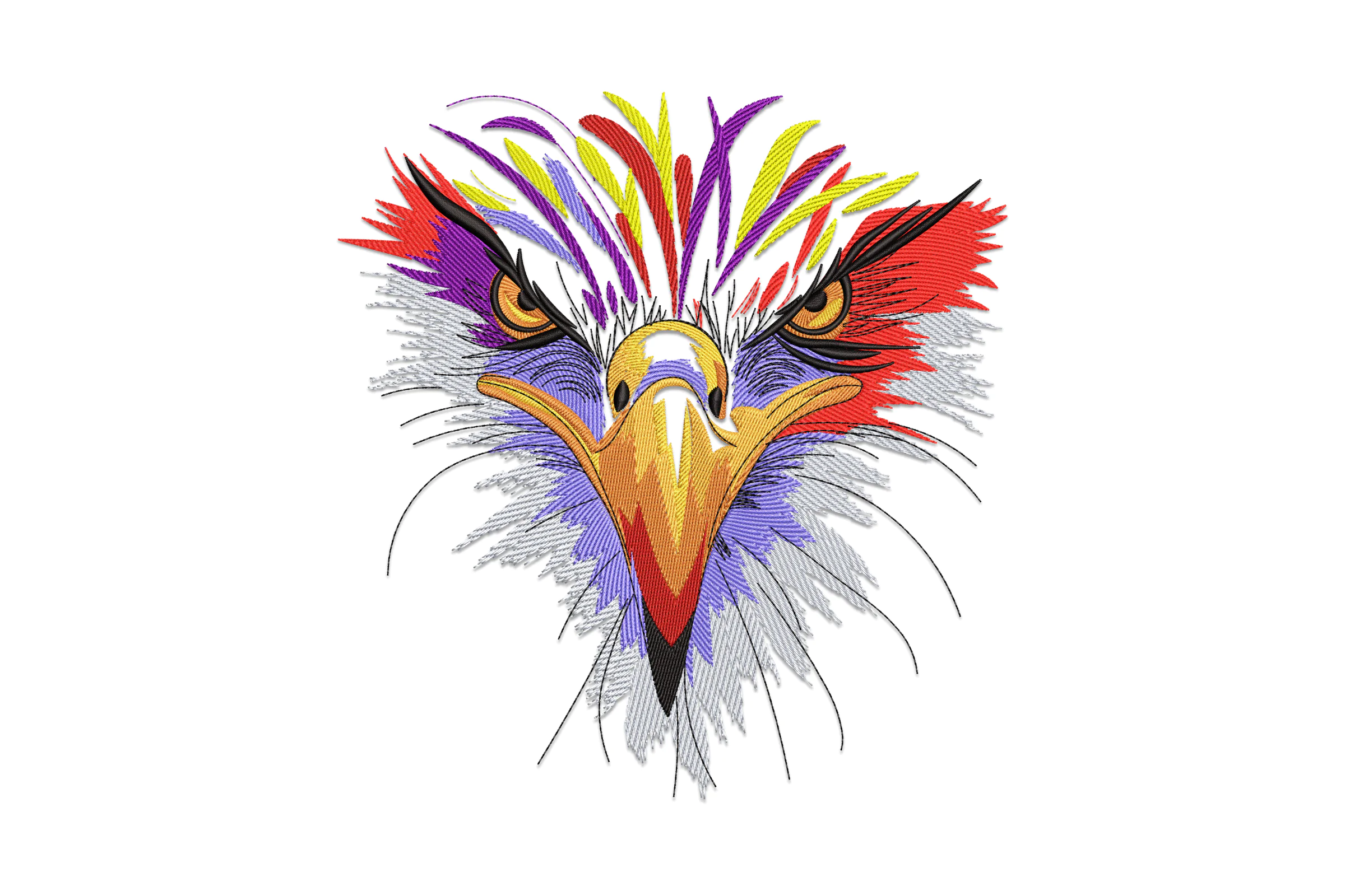 Eagle Face Embroidery Design File