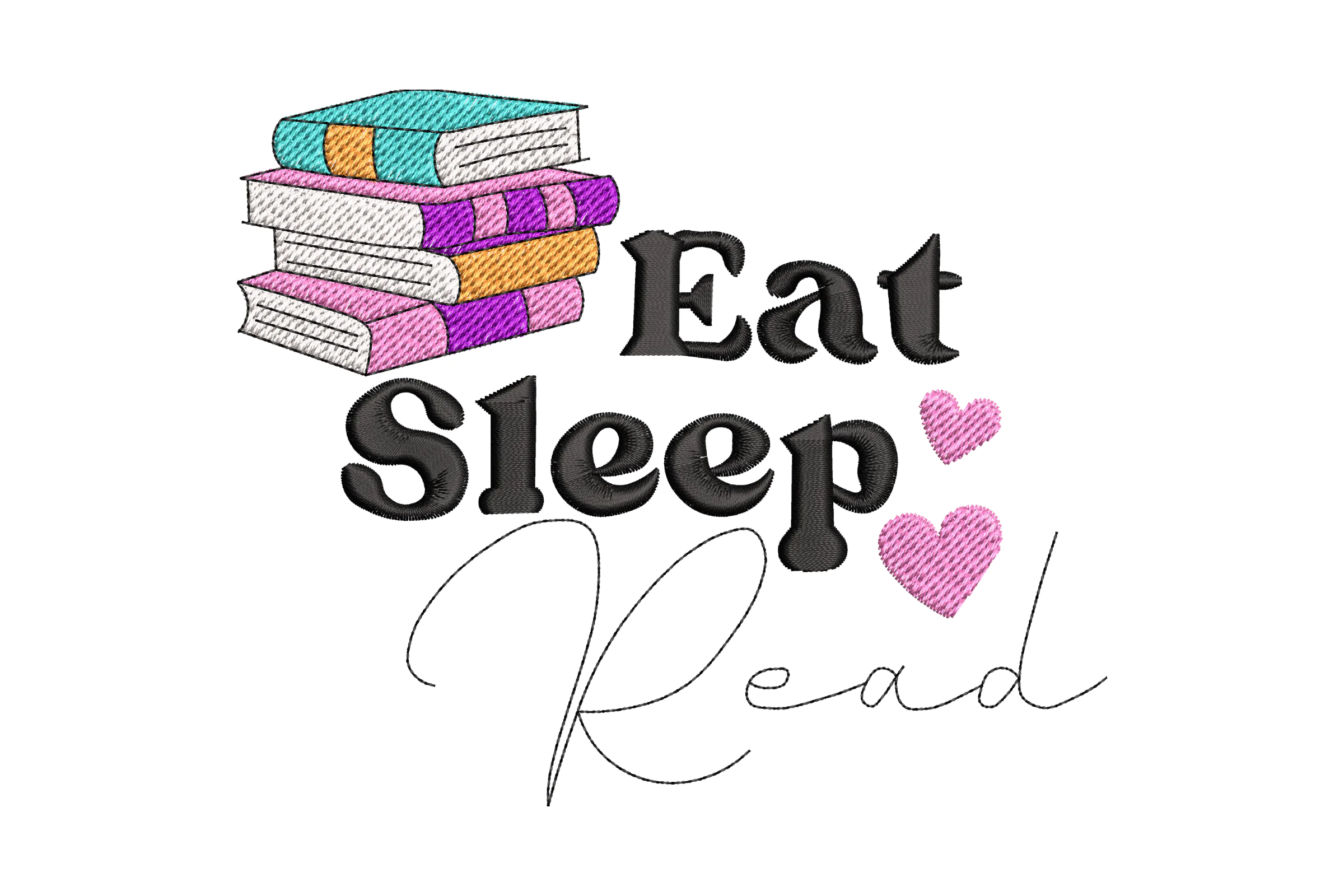 Books Embroidery Design