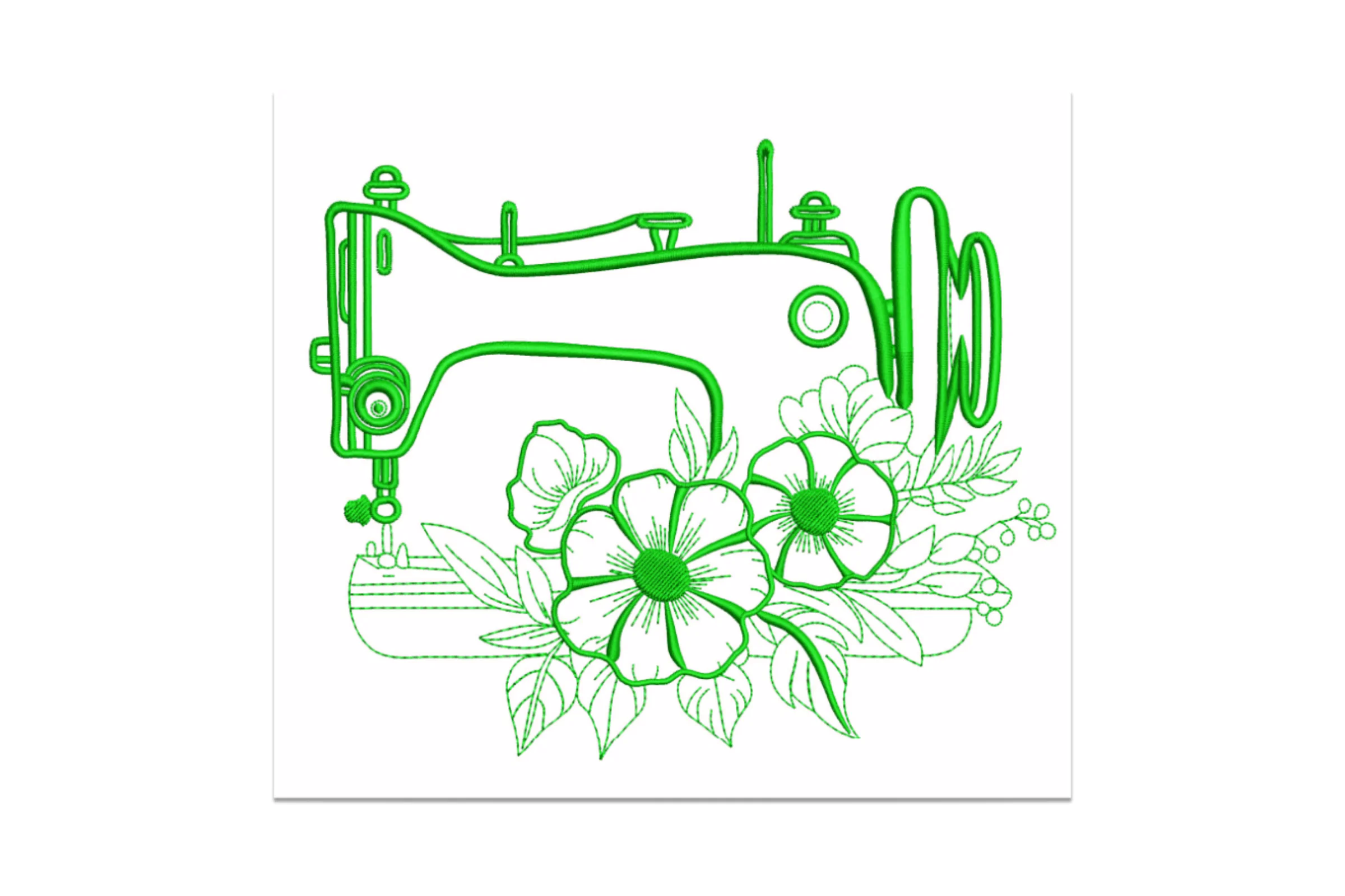 Floral Sewing Machine  Embroidery Design