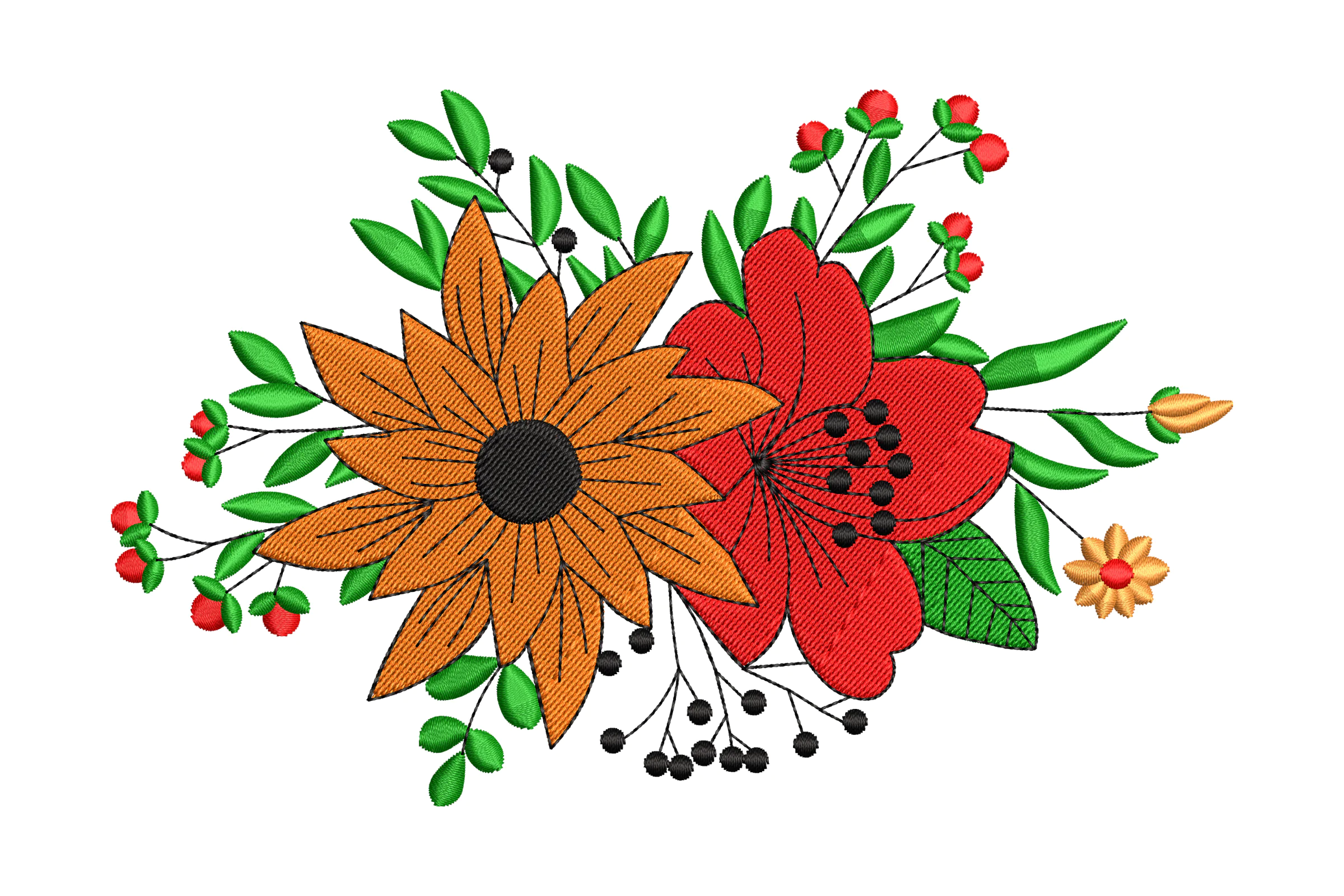 Flowers Machine Embroidery Design