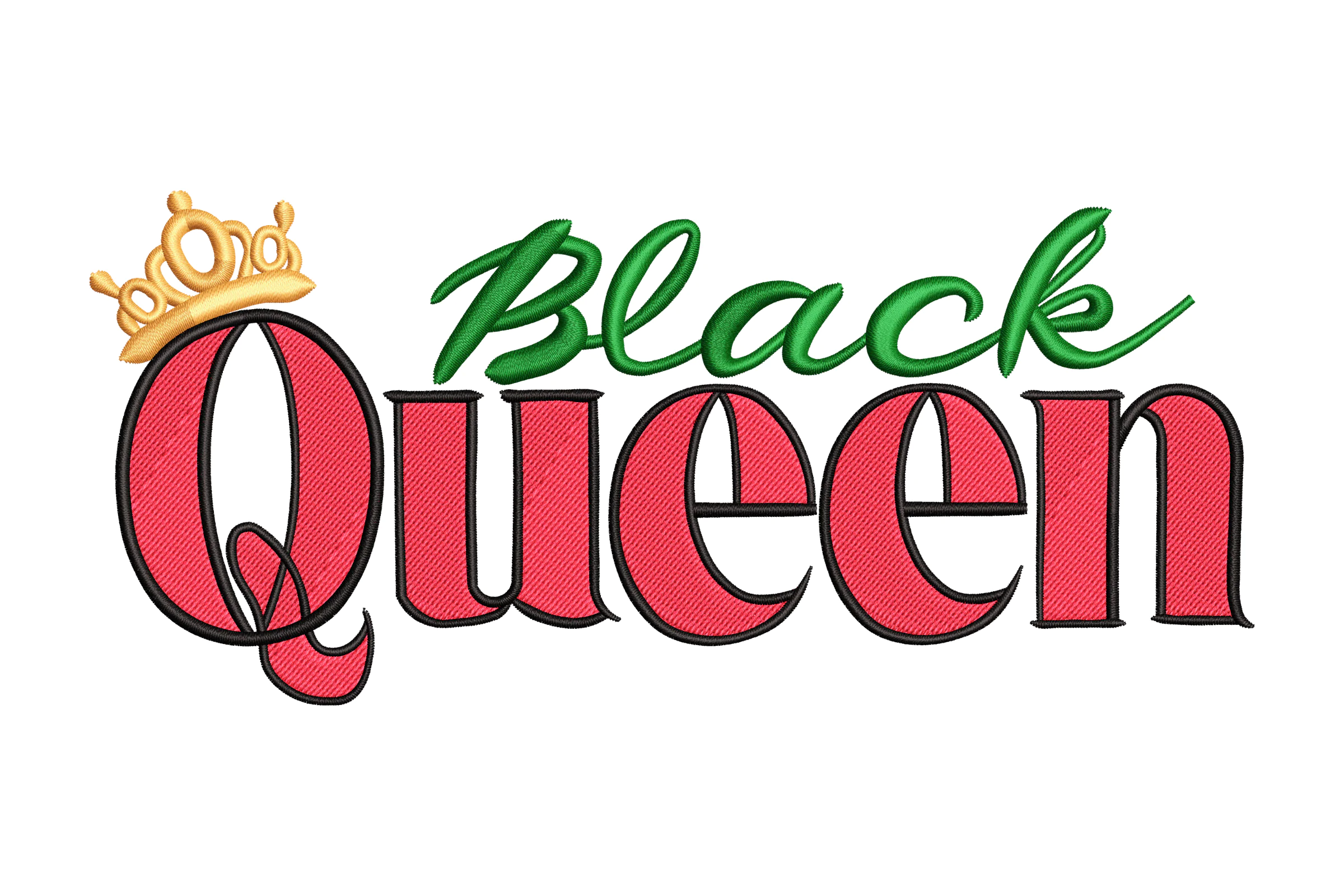 Black Queen Embroidery Design File