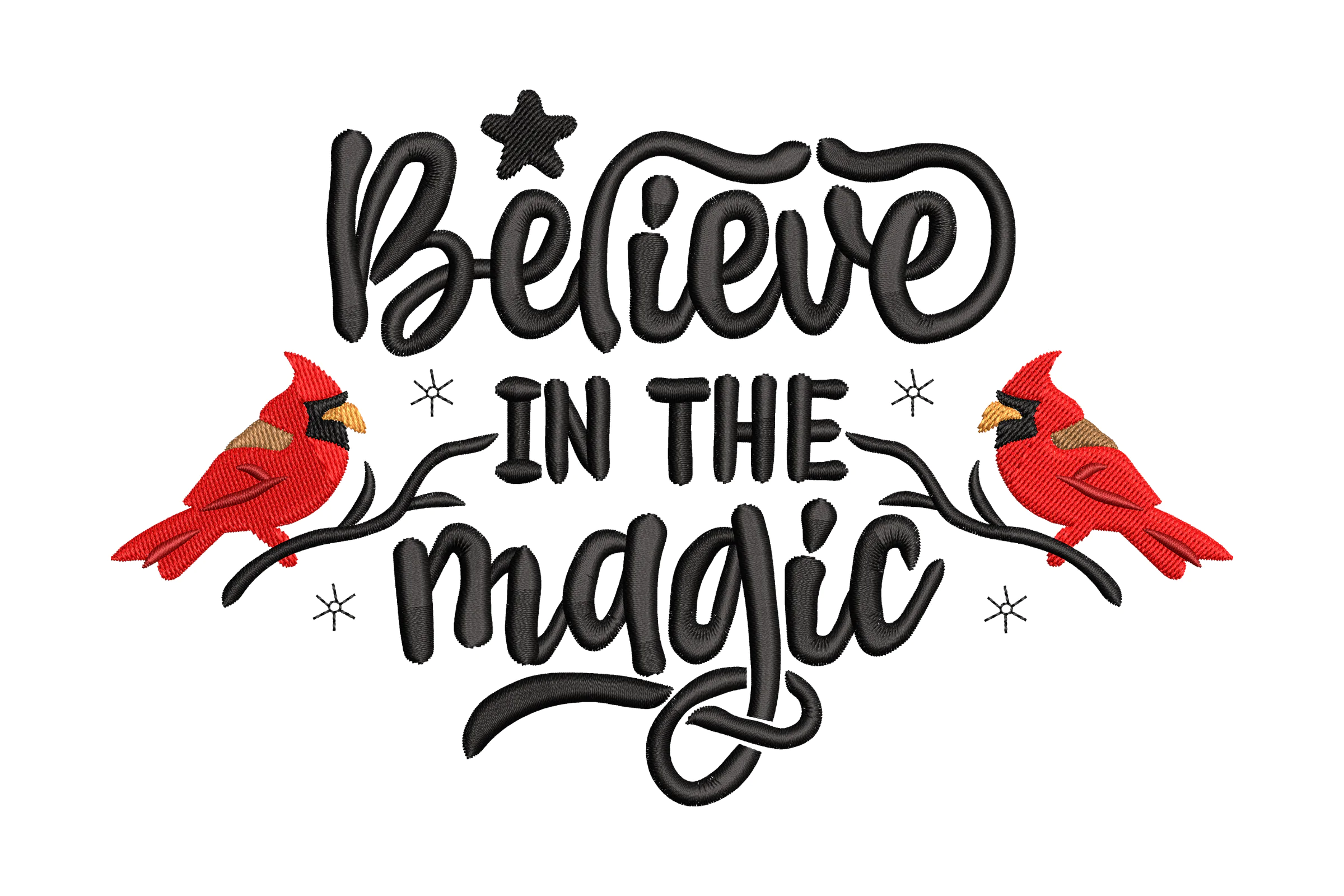 Believe in Magic Cardinal Bird Christmas Machine