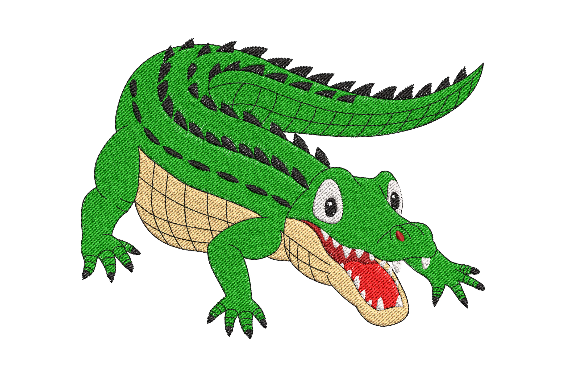 Alligator Embroidery Design