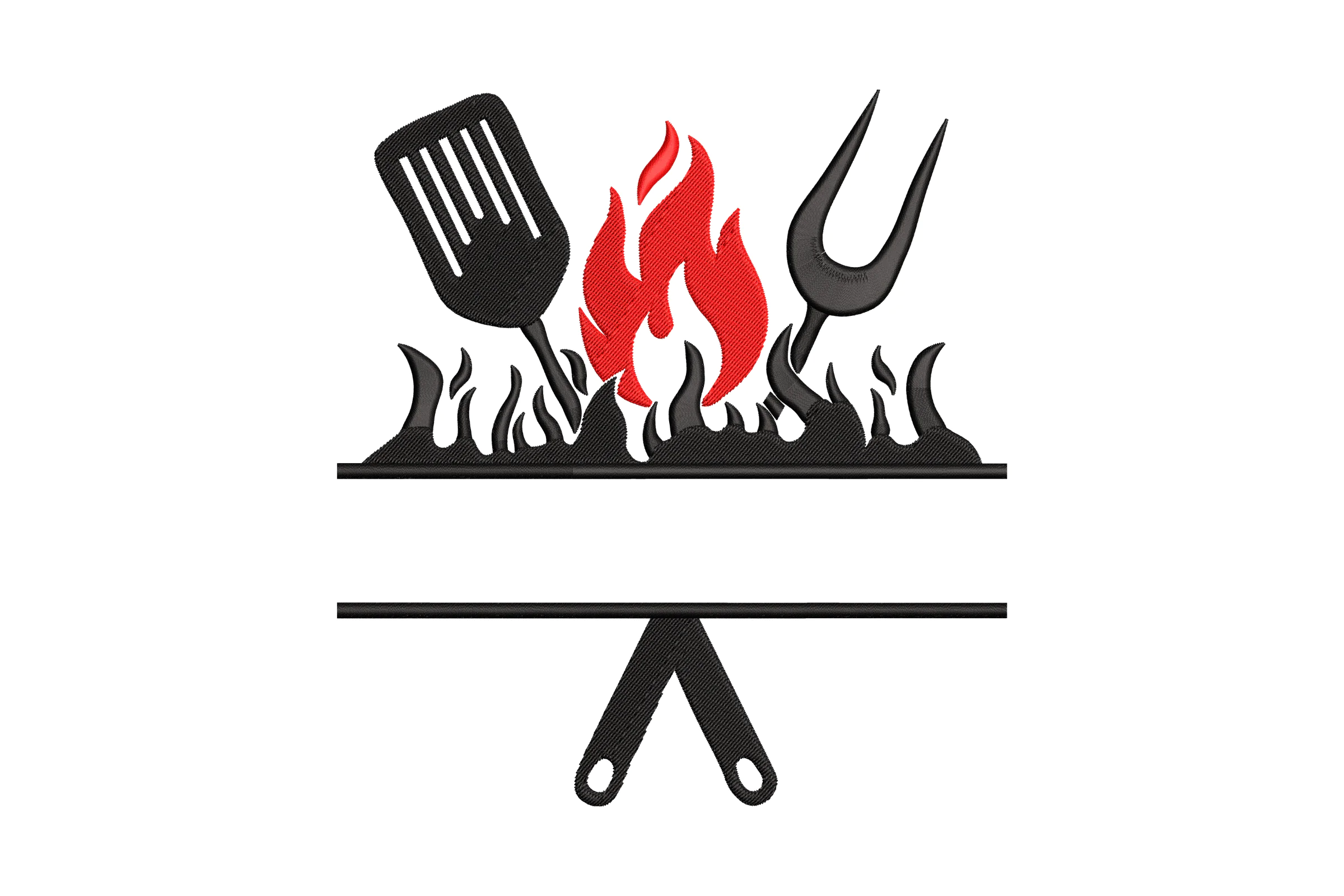Grill Split Embroidery Design