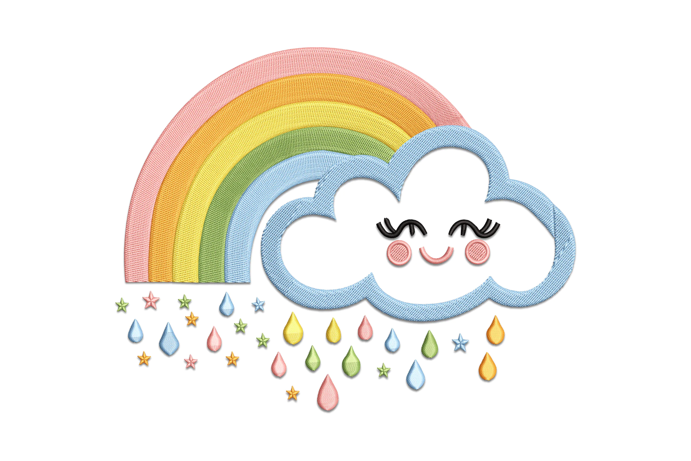 Cloud Embroidery Design Pattern