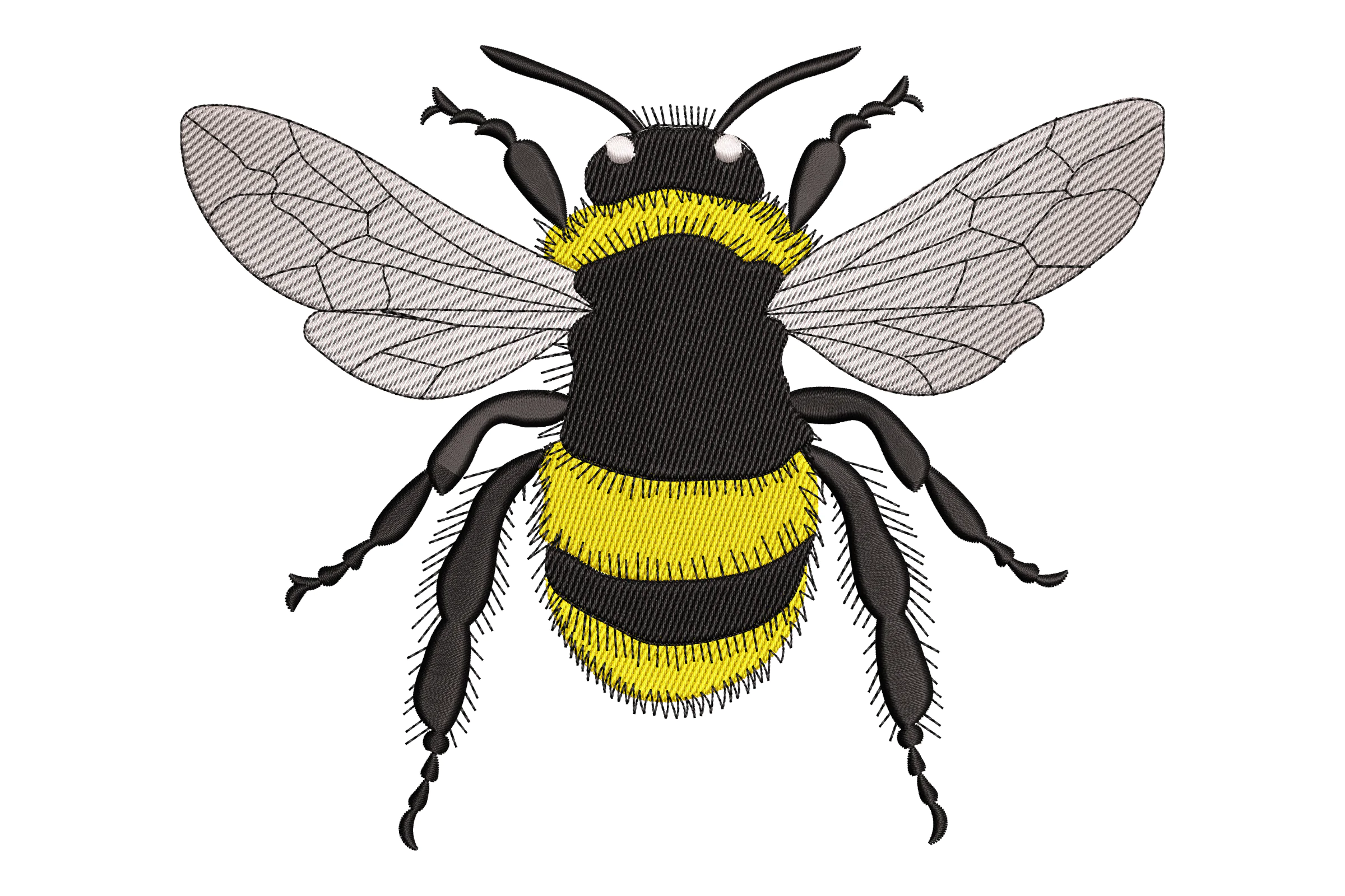Elegant Bumblebee Embroidery Design