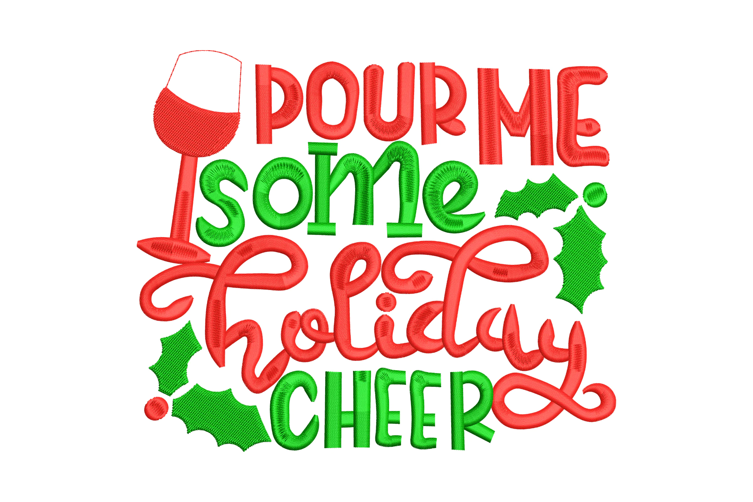 Holiday Cheers Embroidery Design