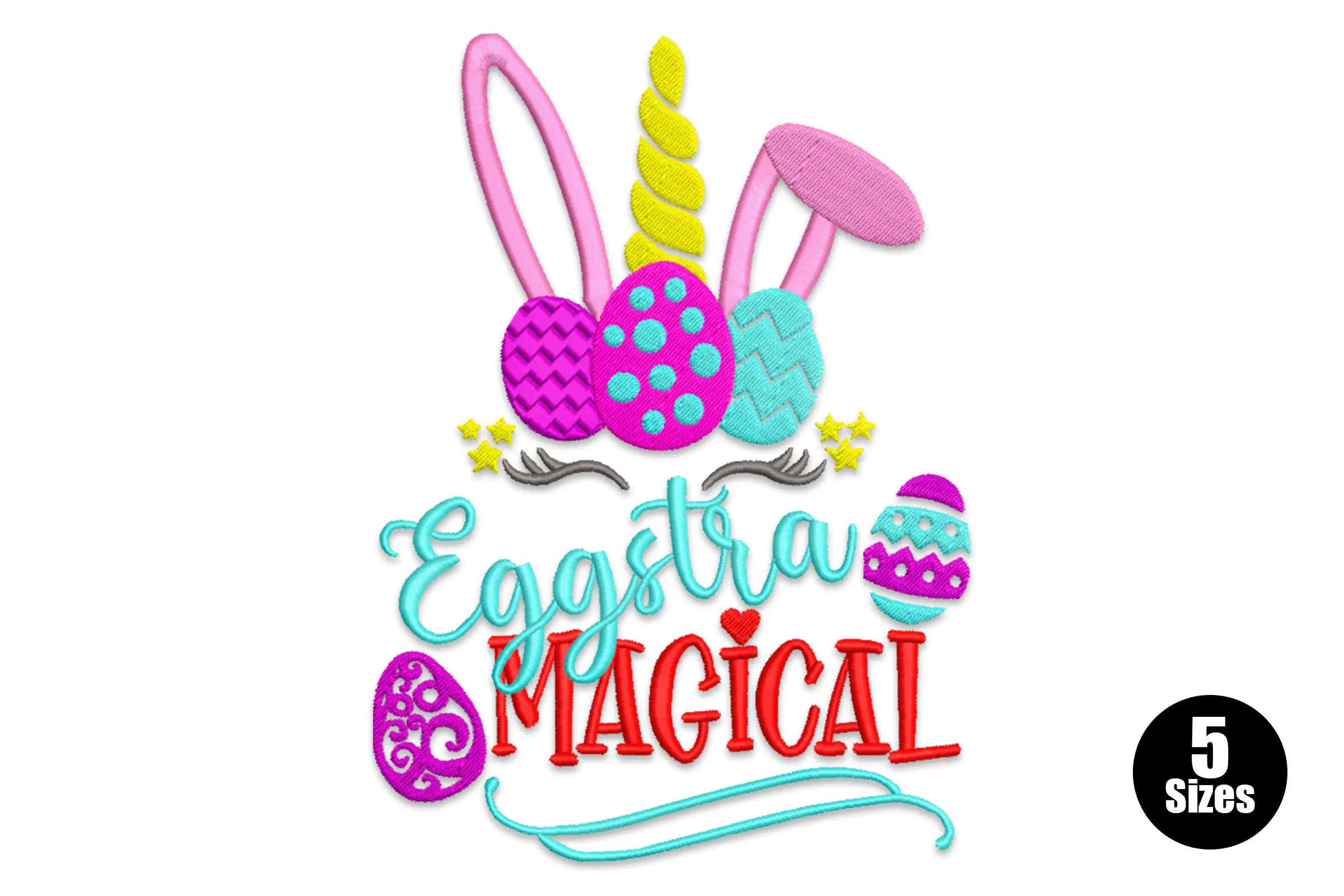 Easter Unicorn Embroidery Design