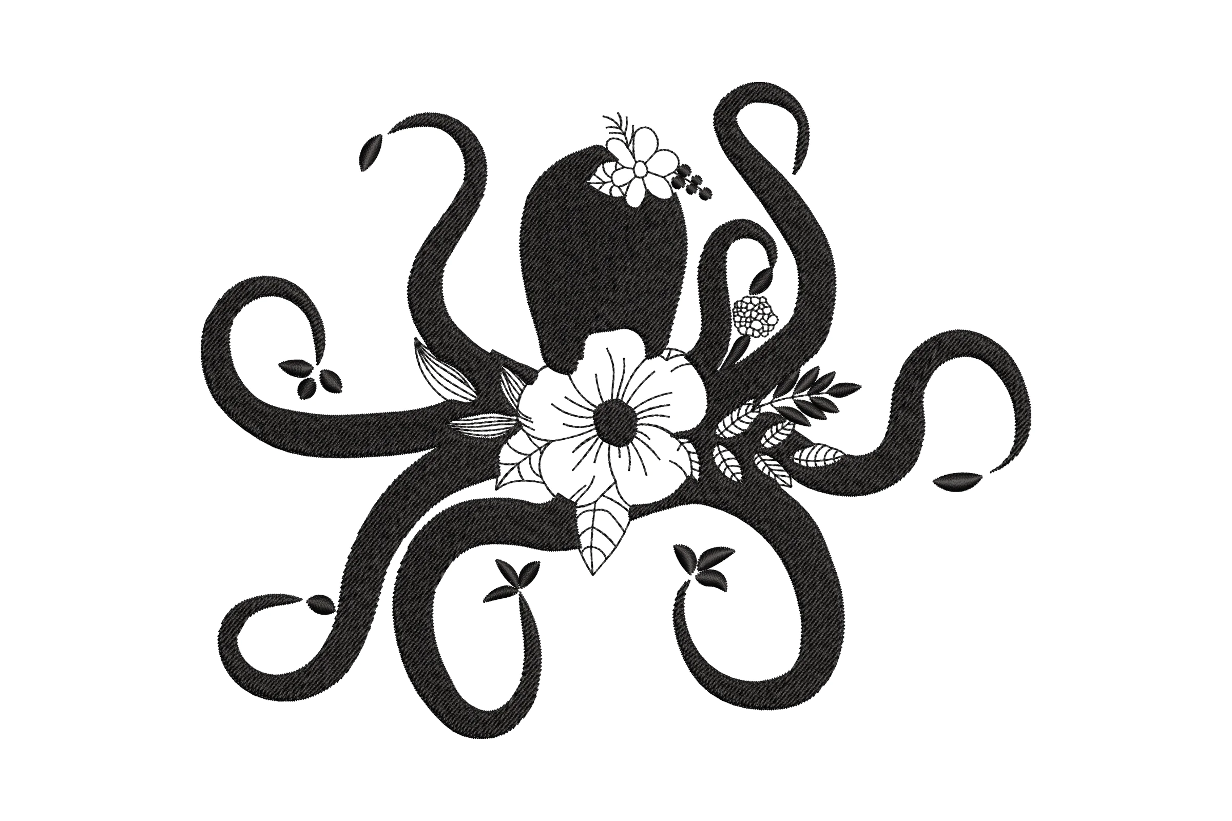 Octopus Embroidery Design