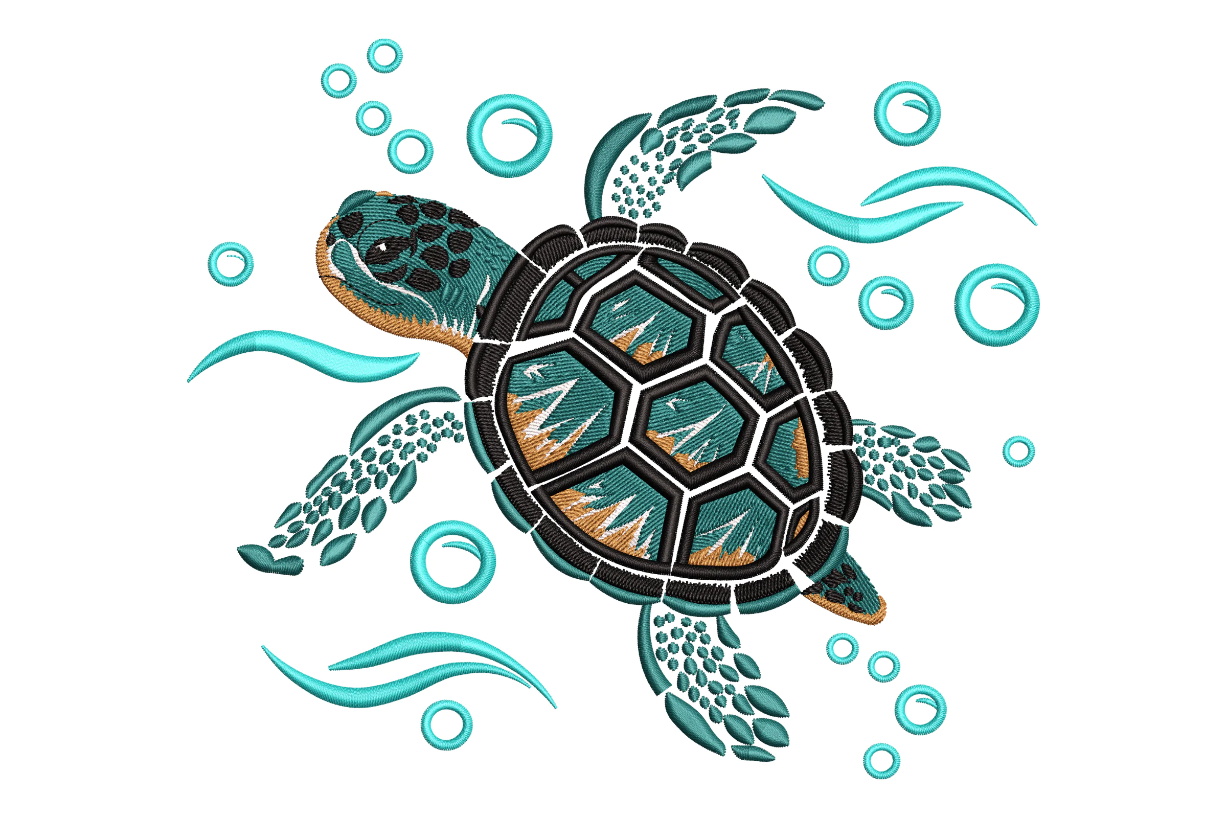 Sea Turtle Machine Embroidery Design