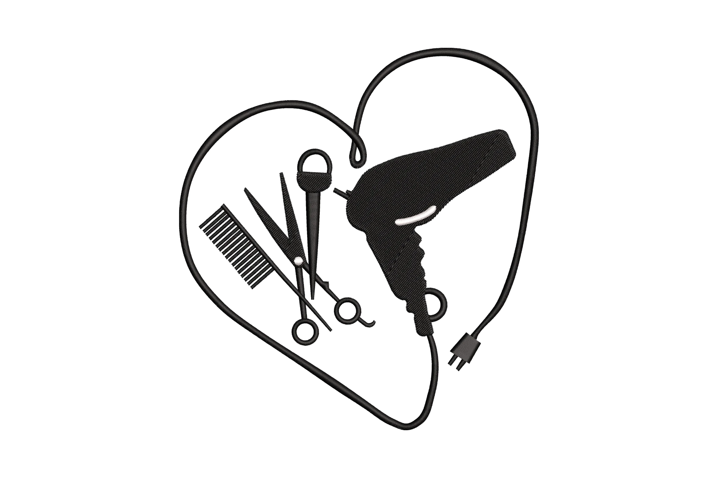 Beautician Tools Embroidery Design File