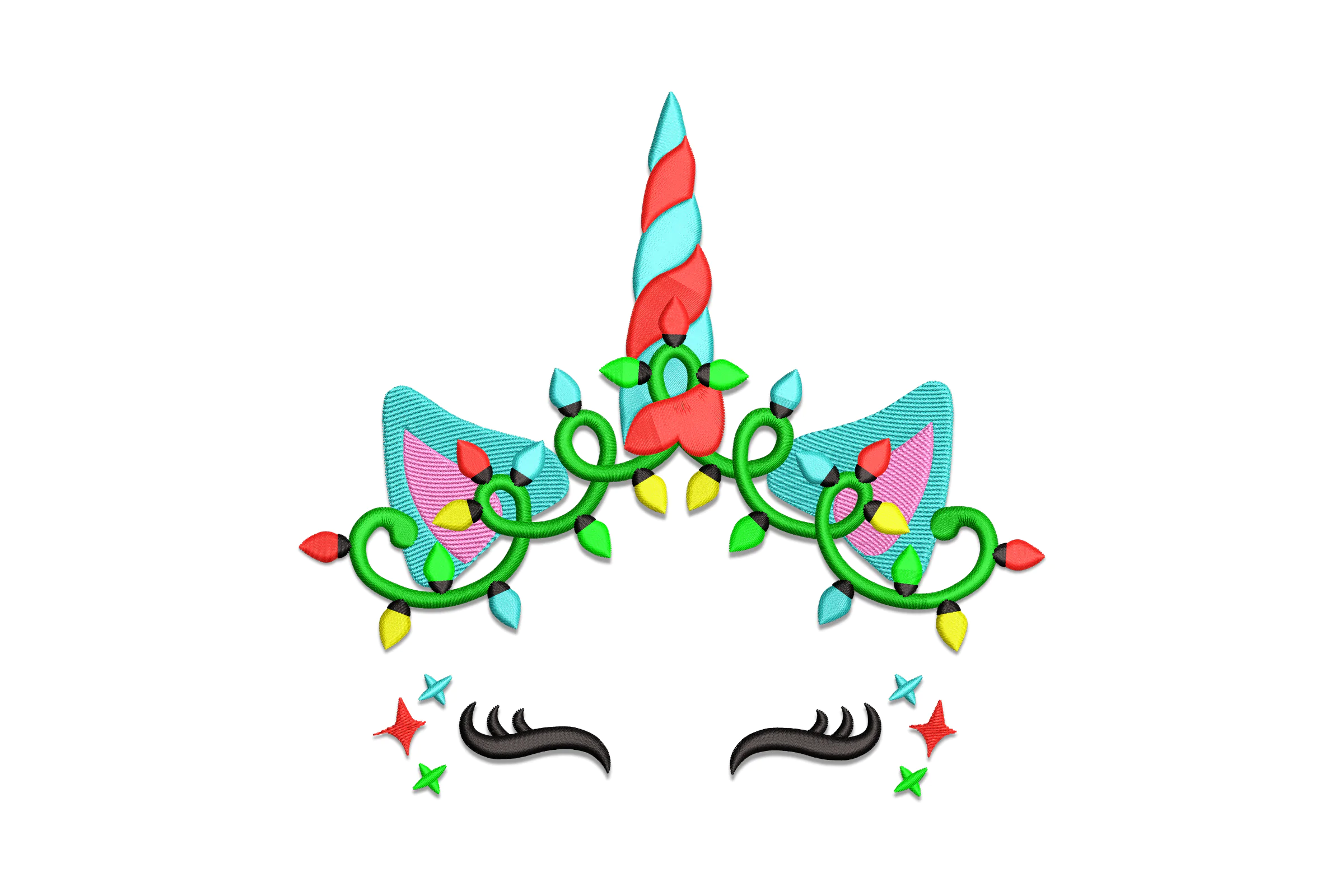 Unicorn Christmas Embroidery Design Pattern