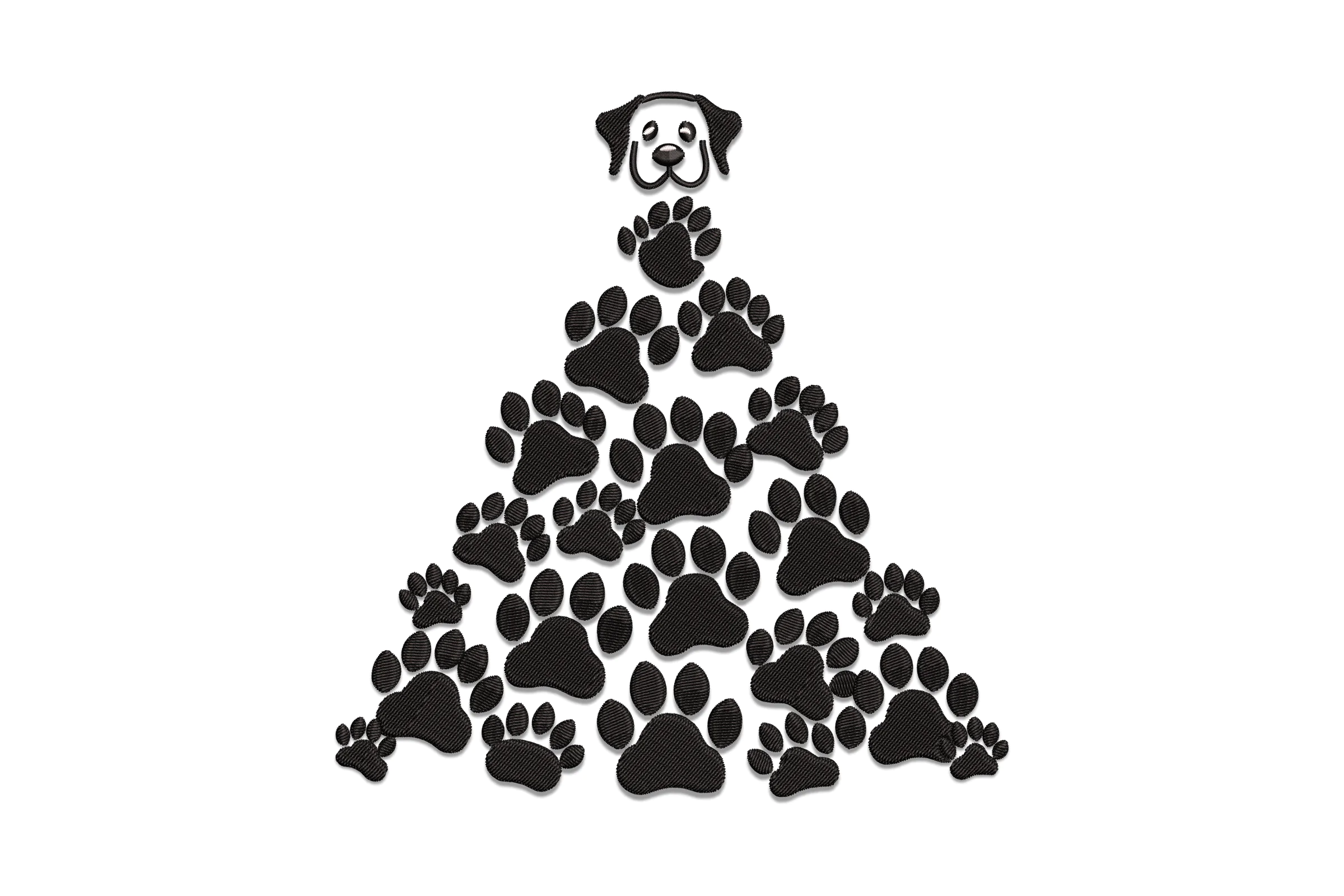 Dog Paw Christmas Embroidery Design