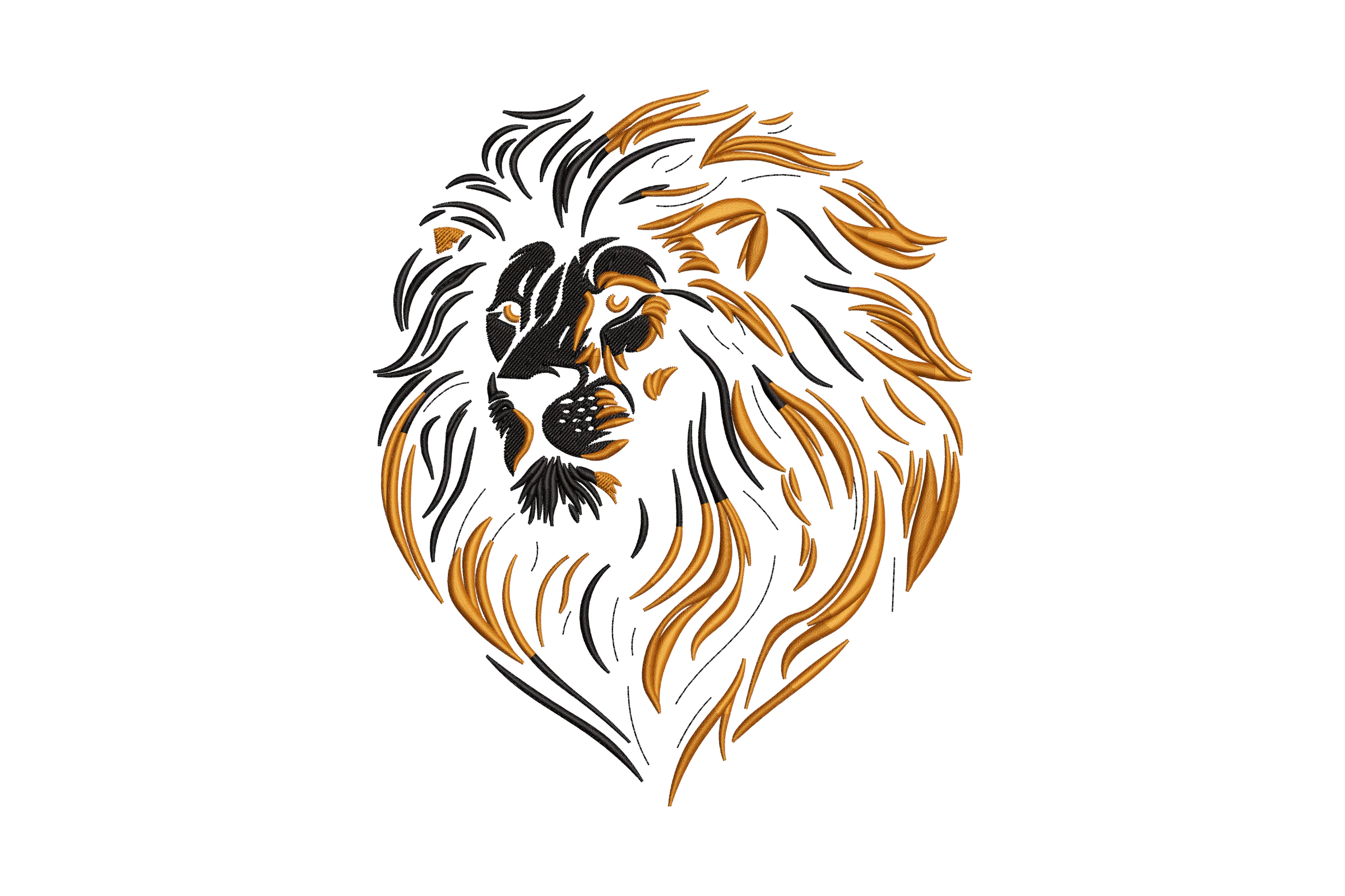 Majestic Lion Embroidery Design