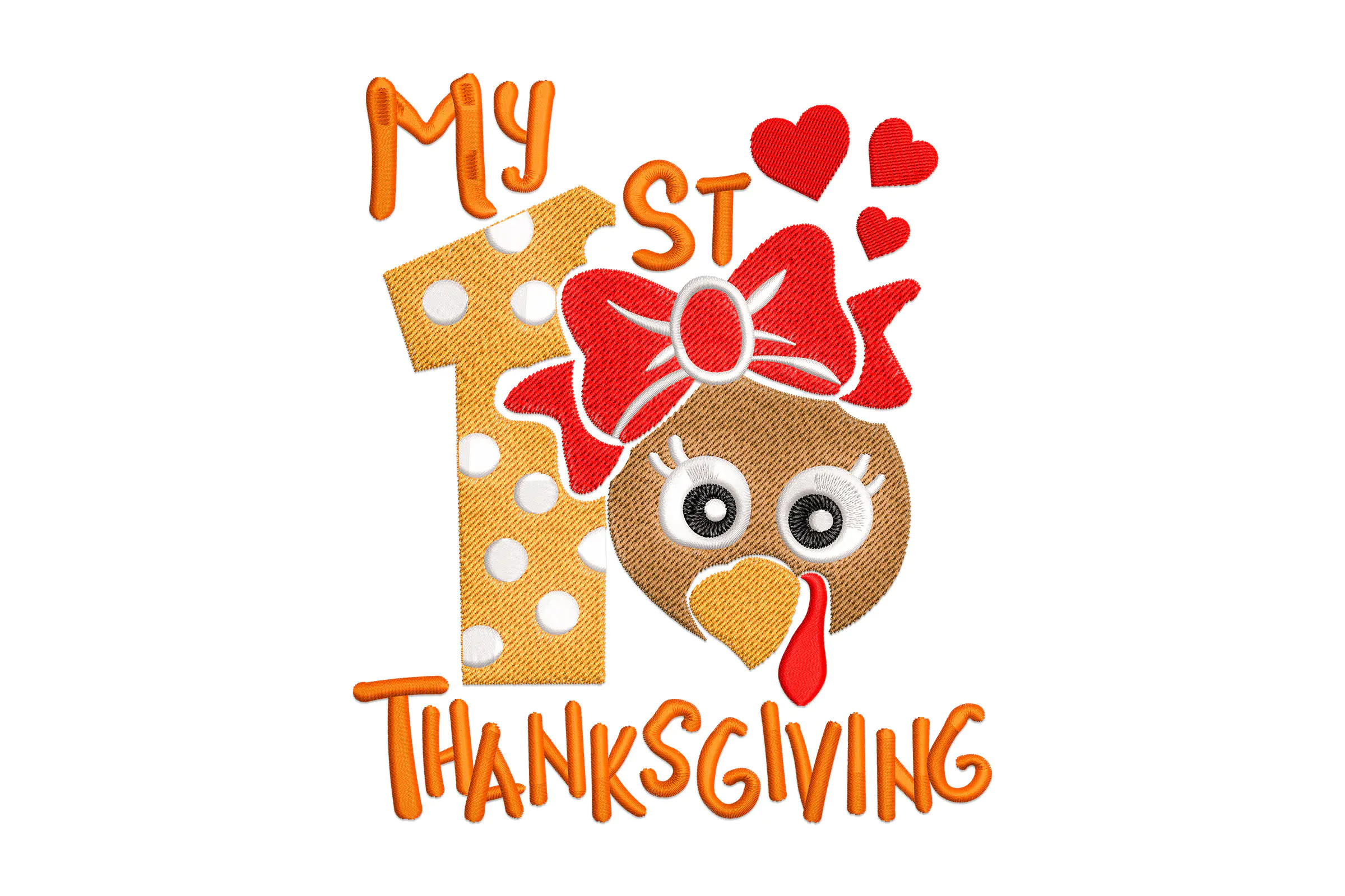 My First Thanksgiving Embroidery Design