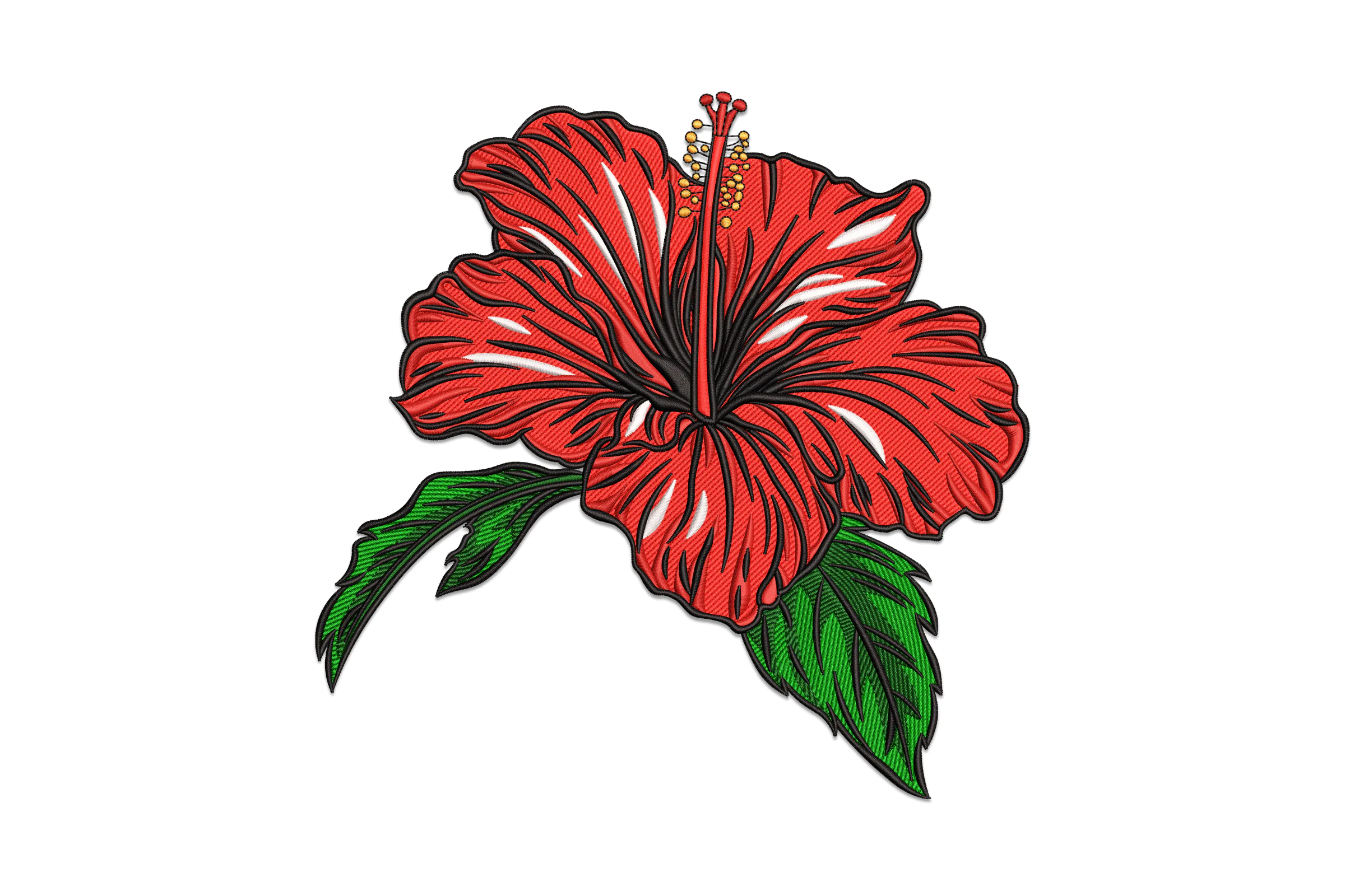 Hibiscus Flower Embroidery Design File